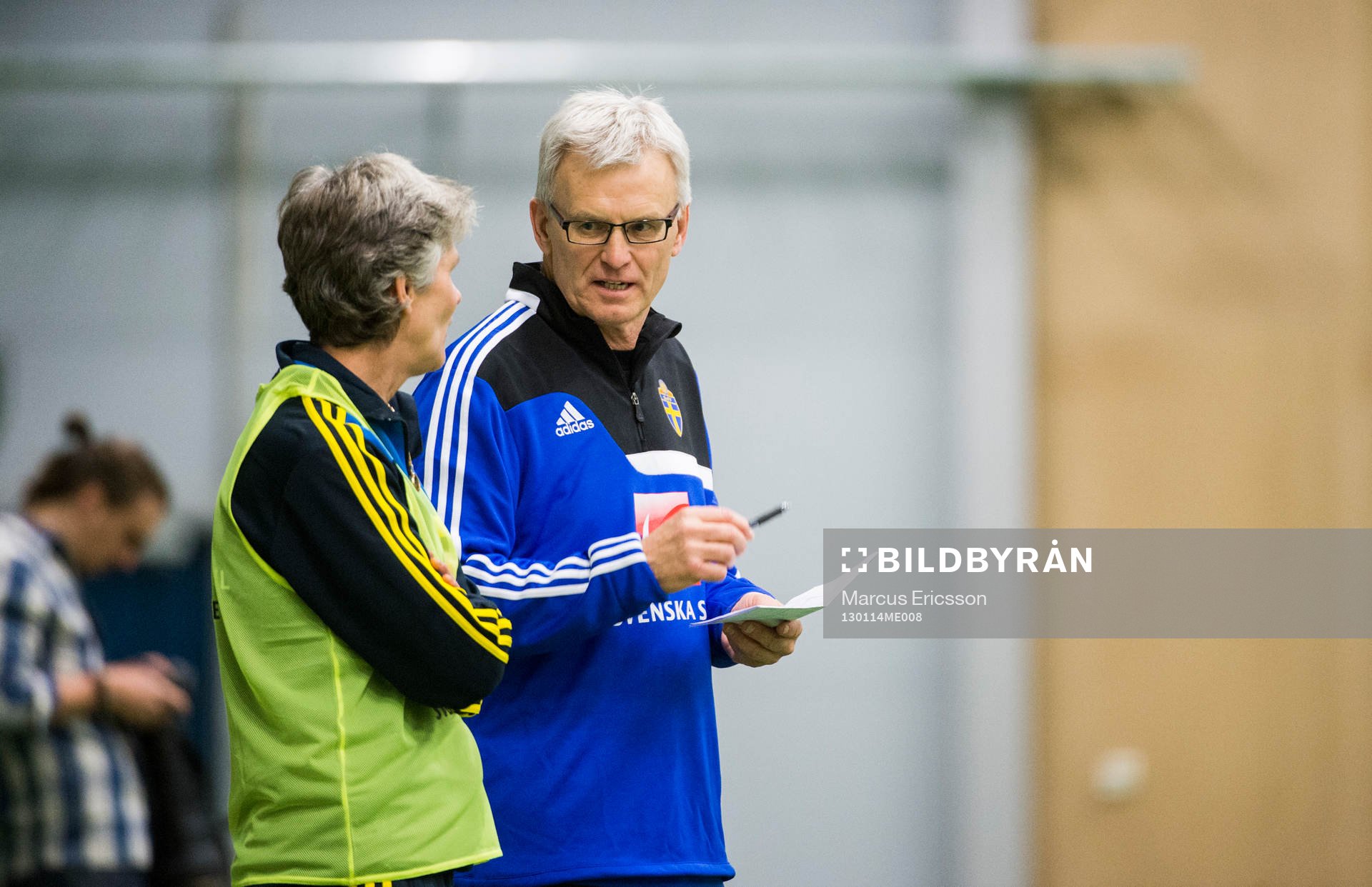 Pia Sundhage, förbundskapten och Birger Jacobsson,
