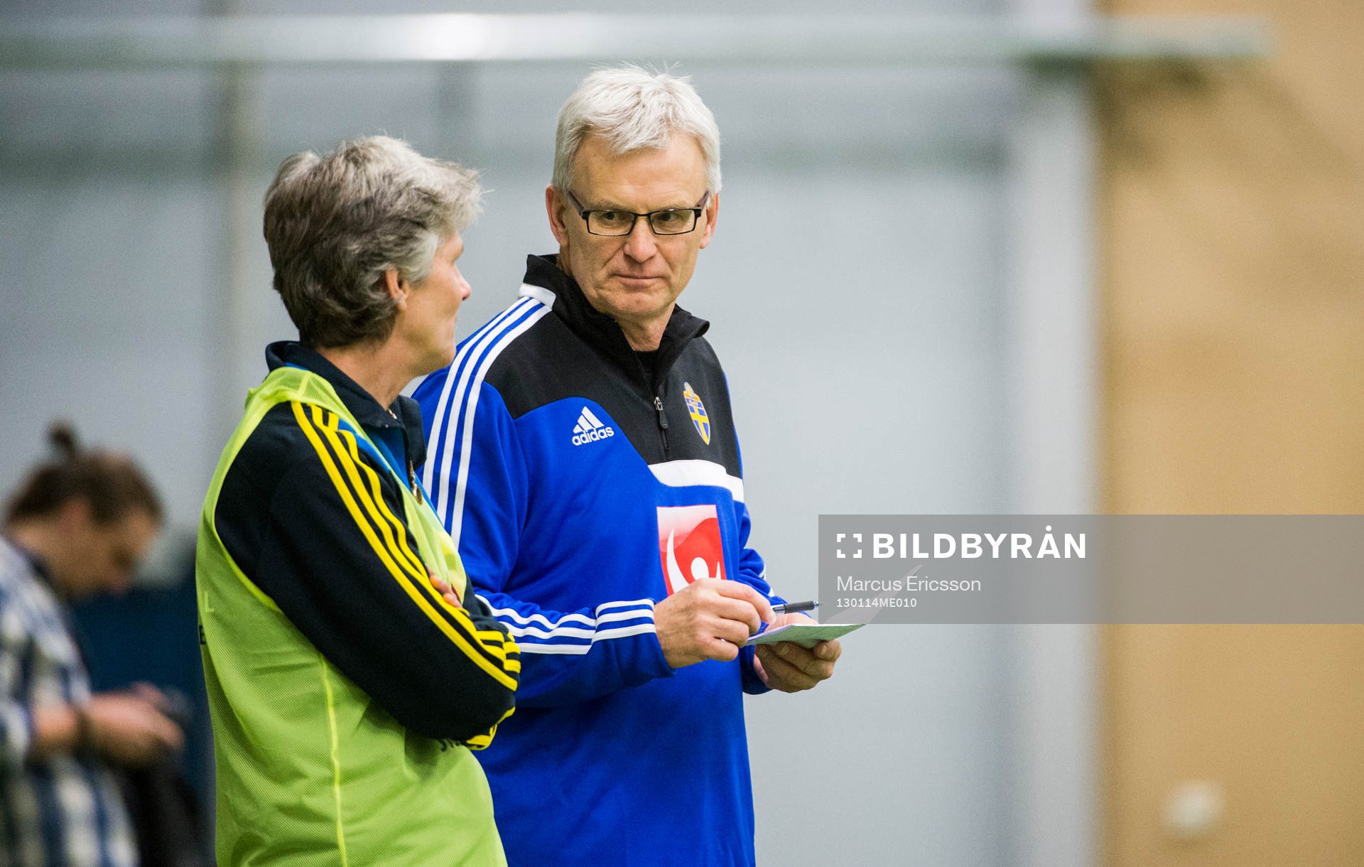 Pia Sundhage, förbundskapten och Birger Jacobsson,