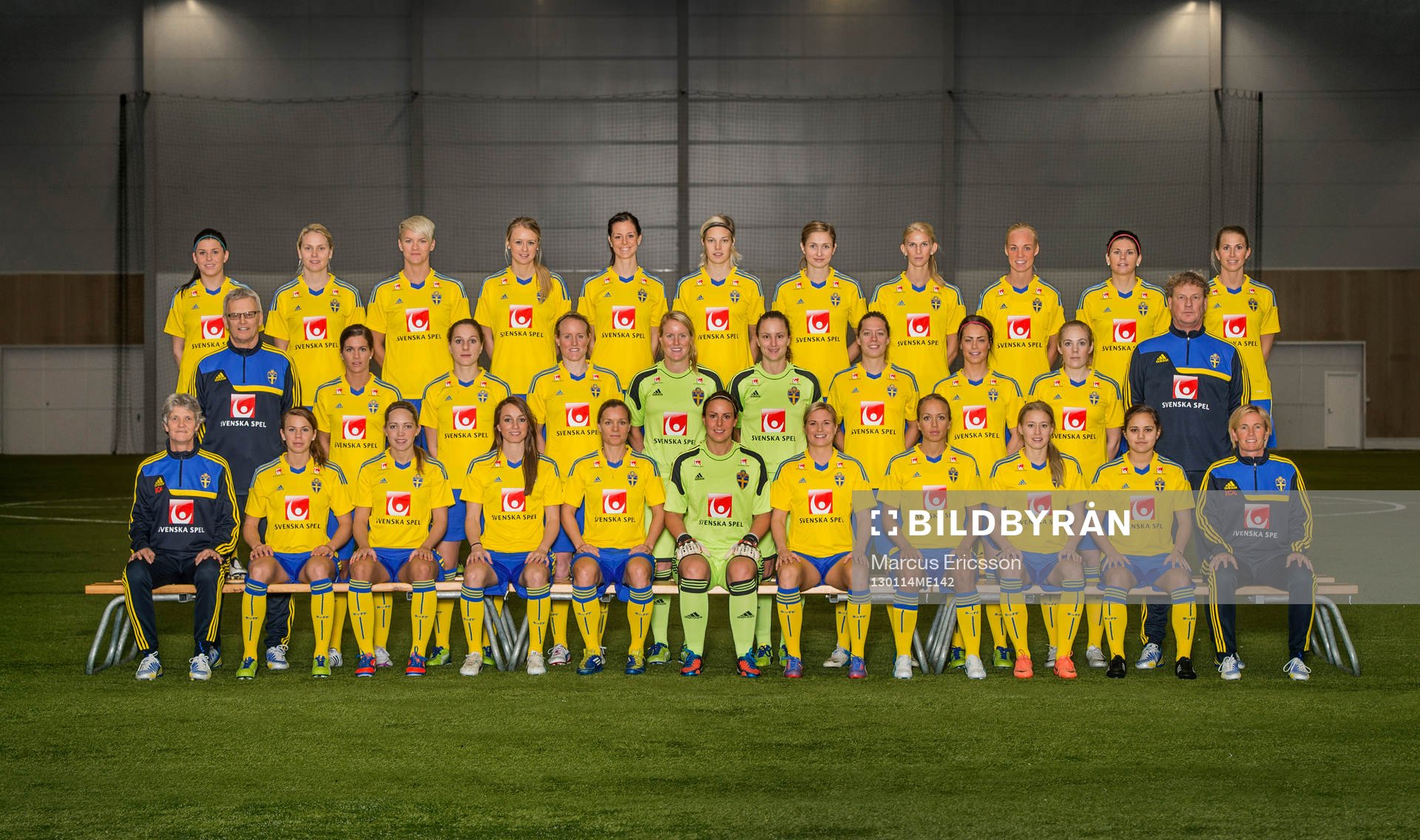 Bakre raden från vänster: Olivia Schough, Lisa Dahlkvist,