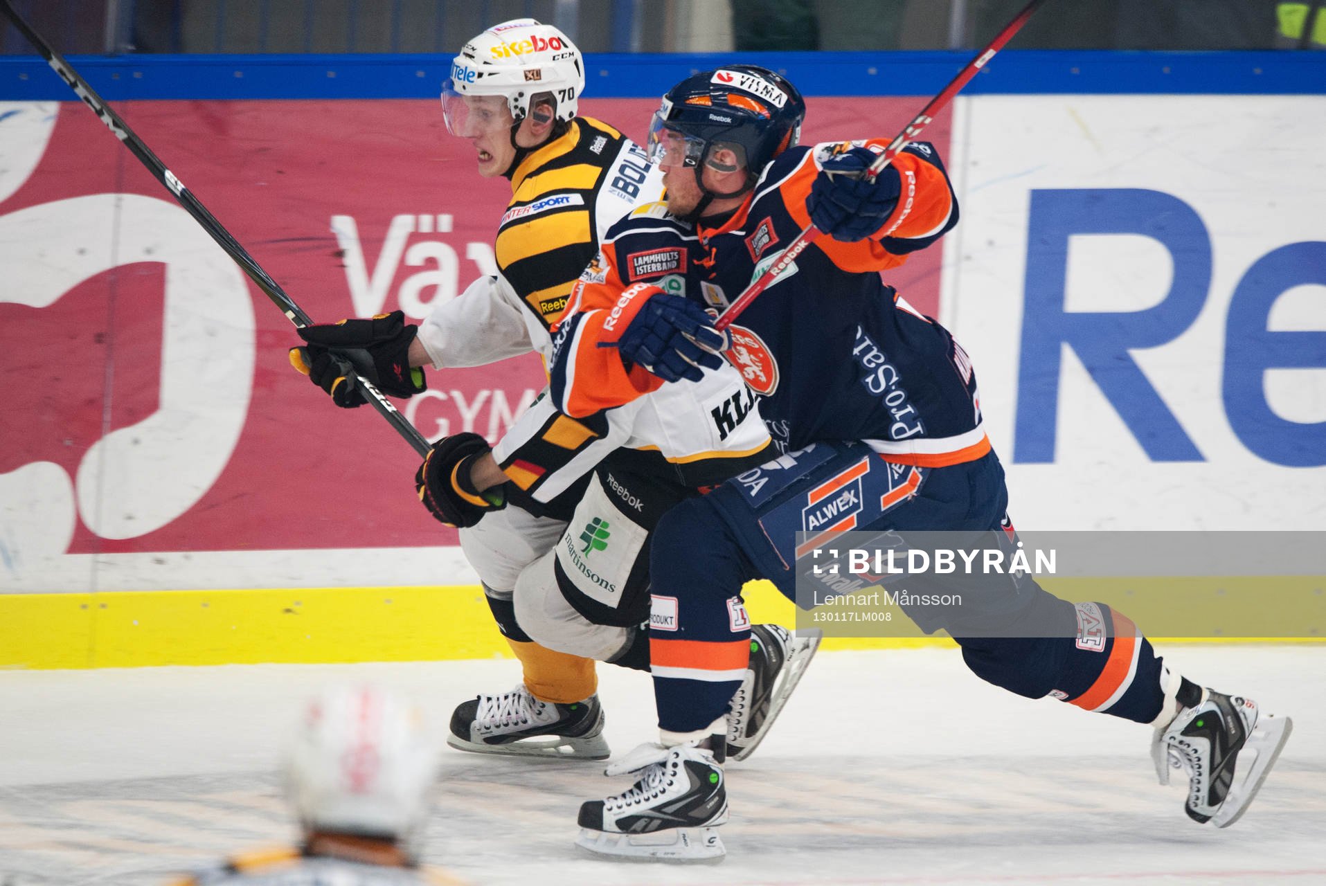 Tackling, Gustav Hjalmarsson, Växjö mot John Klingberg,