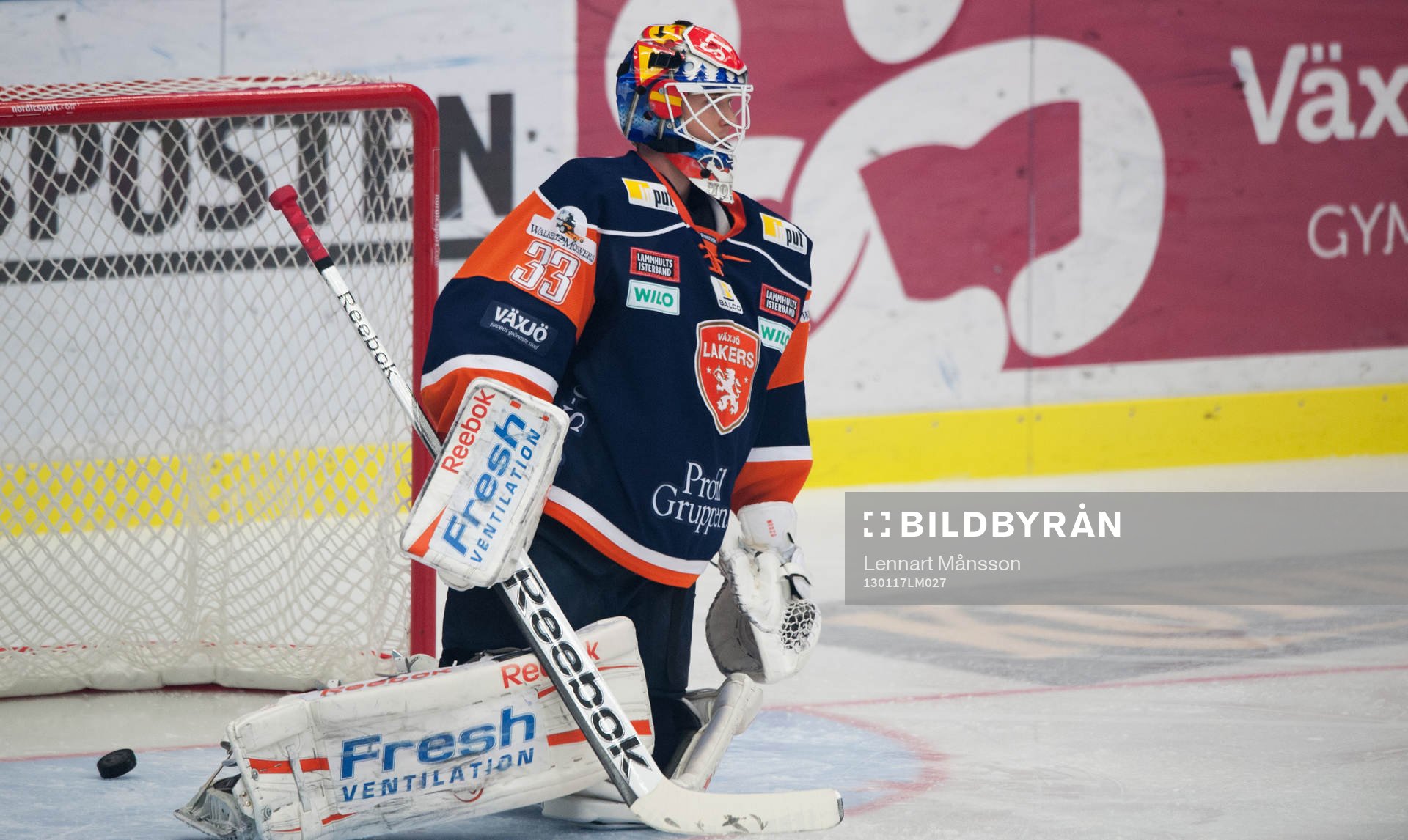 Mattias Modig, målvakt, Växjö, har släppt in en puck