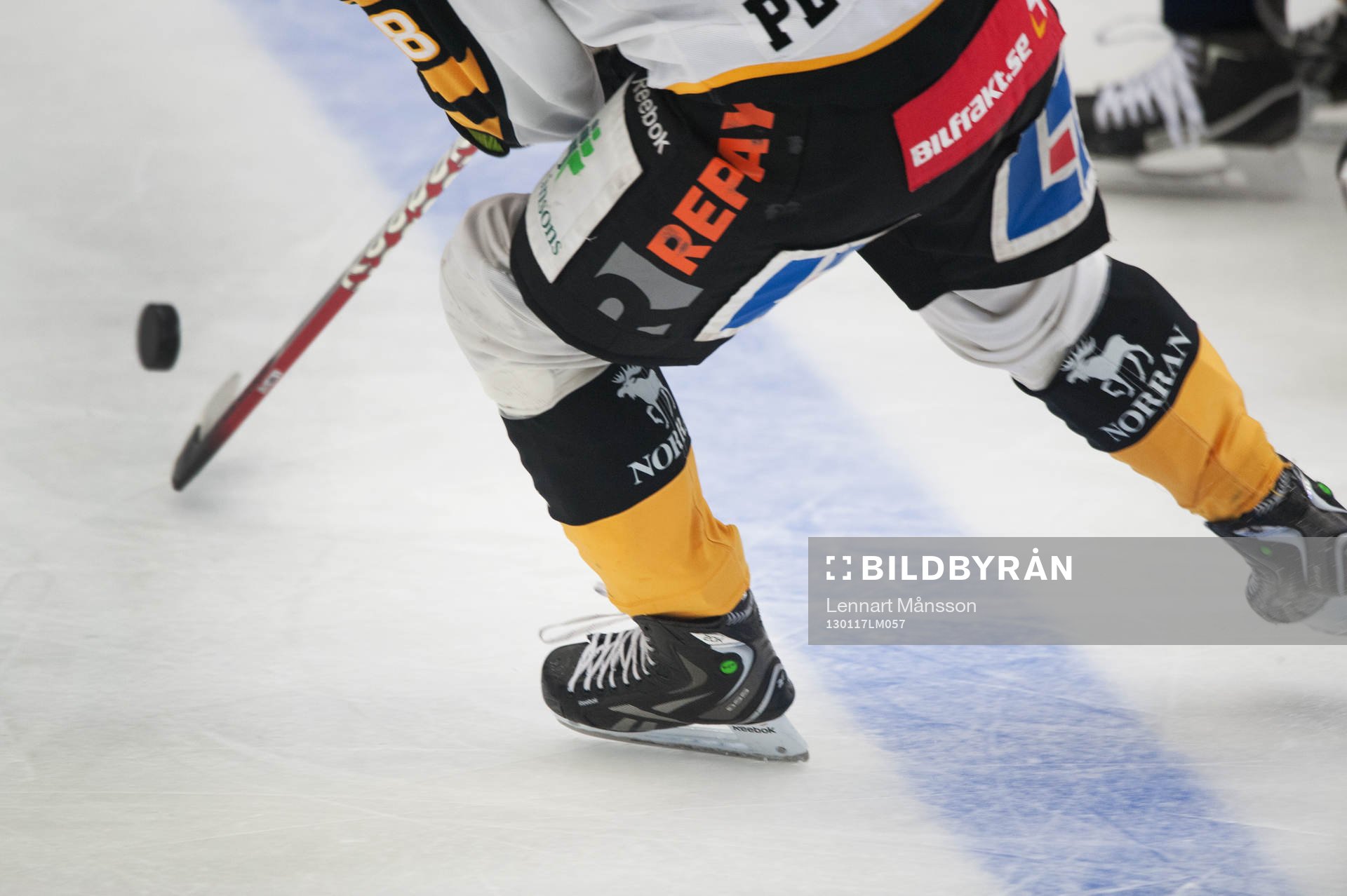 Puck, klubba, is, skridsko, skridskor, blålinje