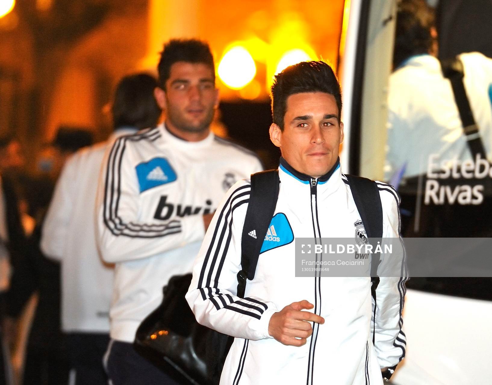 Jose Maria Callejon and Antonio Adan, players of Real