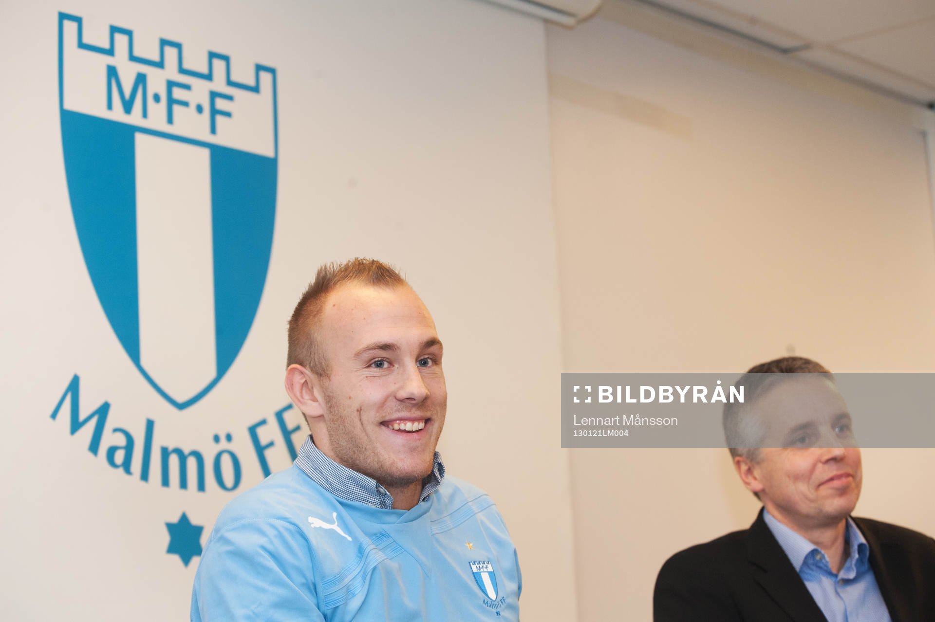Fotboll, Magnus Eriksson, Malmö FF, här med Per Ågren