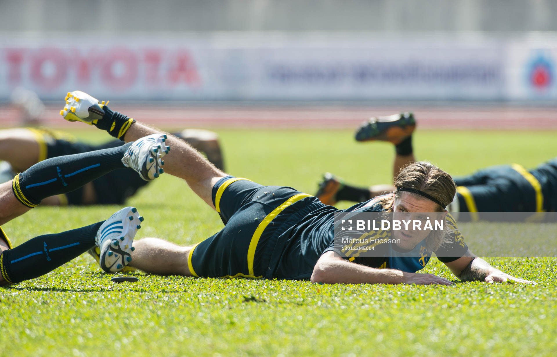 Träning på 700 års Stadion i Chiang Mai. Martin Lorentzon