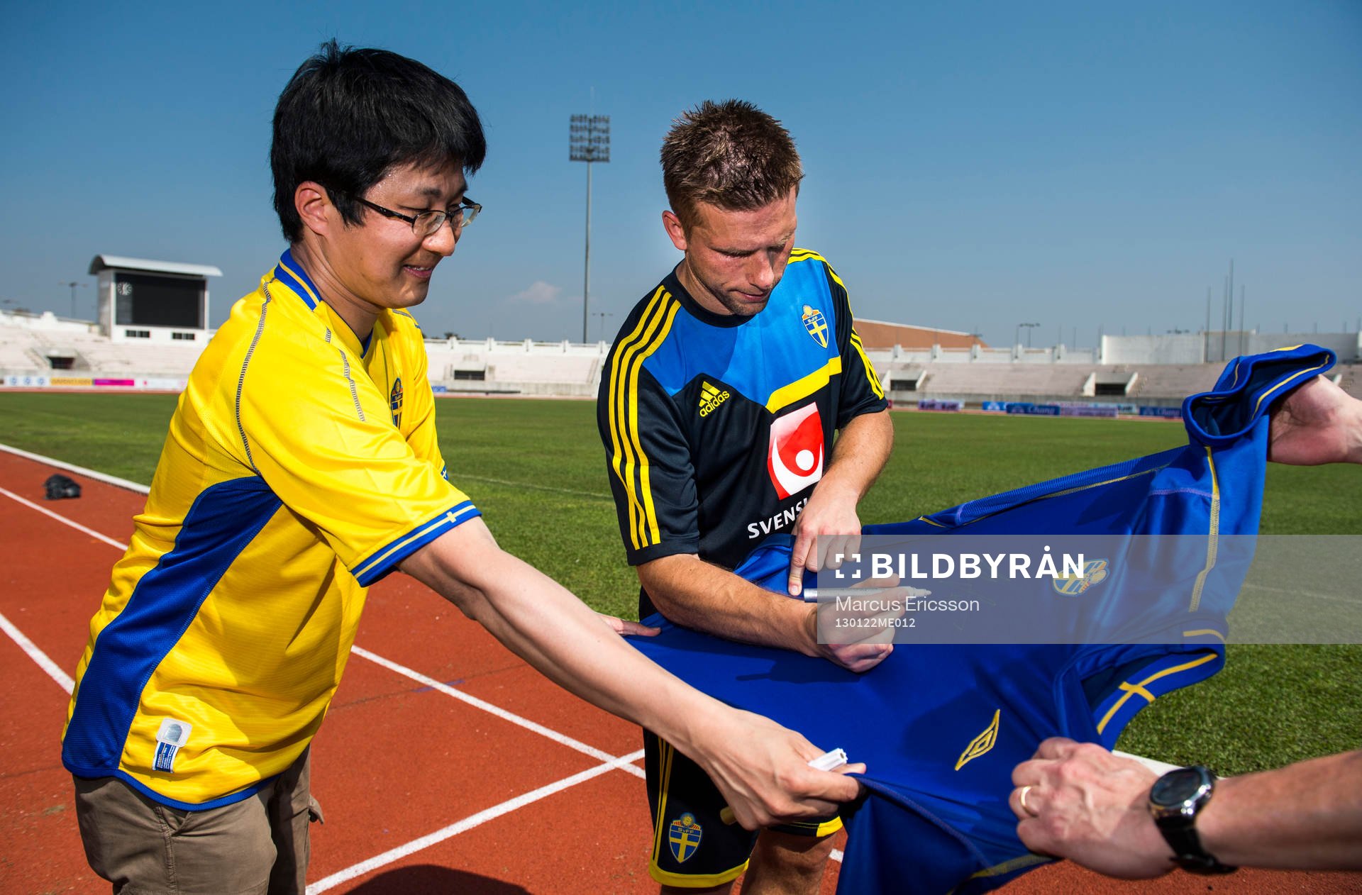Träning på 700 års Stadion i Chiang Mai. Anders Svensson