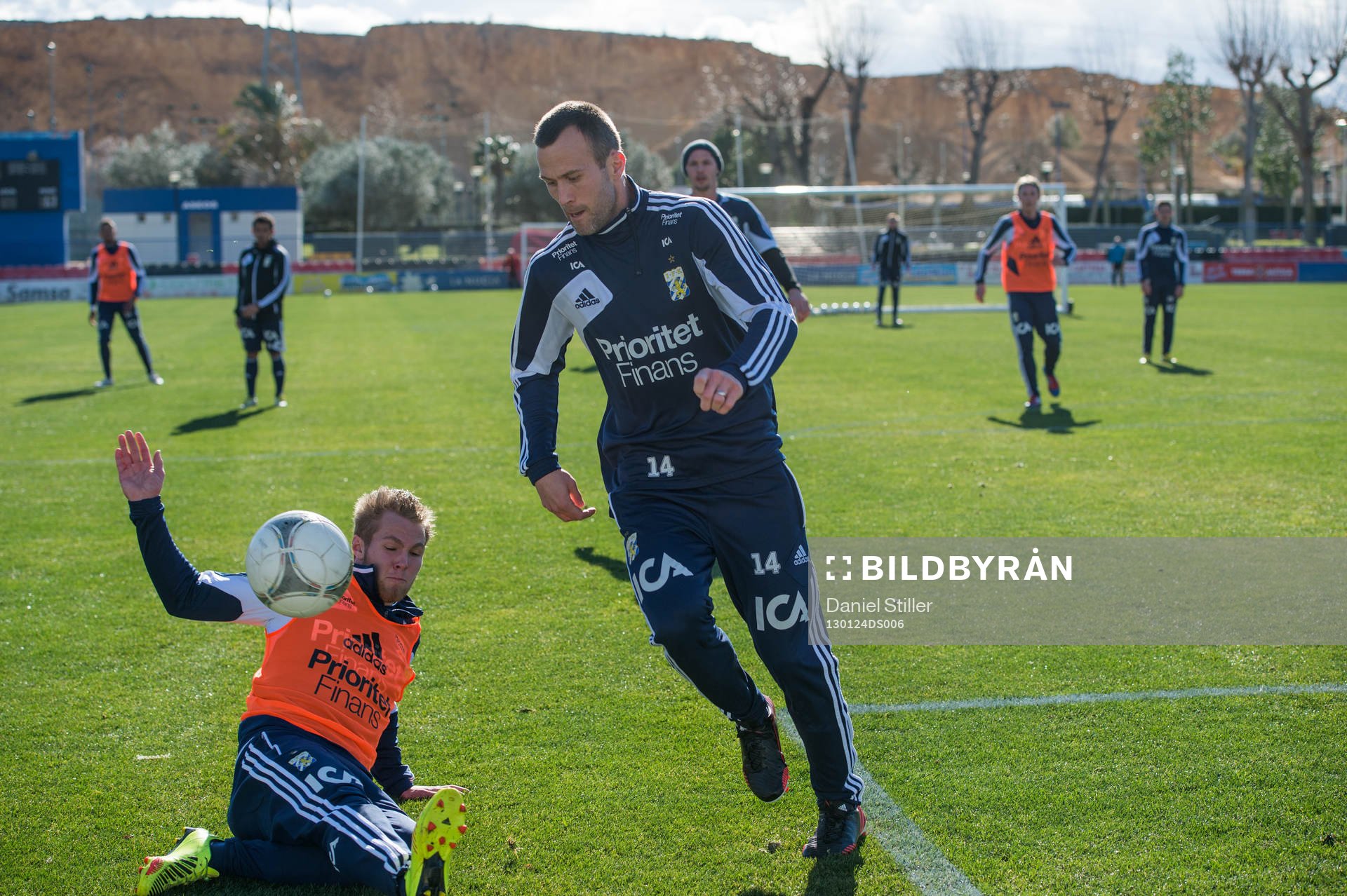 Träning på torsdag förmiddag. Gustav Engvall och Hjalmar
