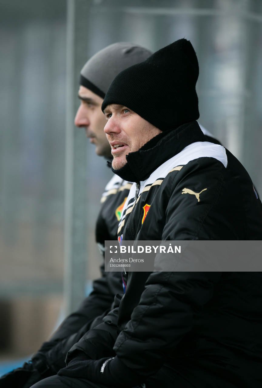 Fotboll, Träningsmatch, Gais-BK Häcken. Gais tränare