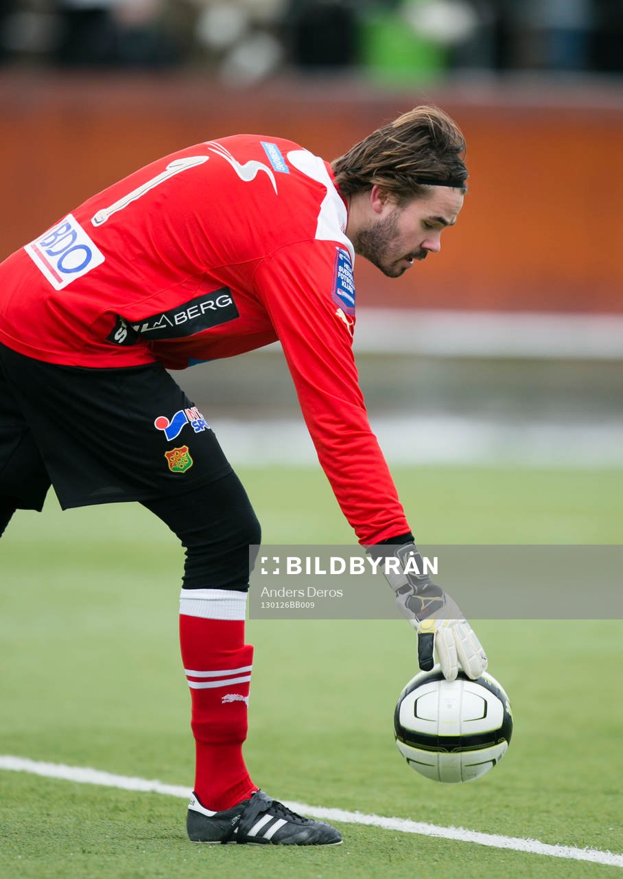 Fotboll, Träningsmatch, Gais-BK Häcken. Gais målvakt