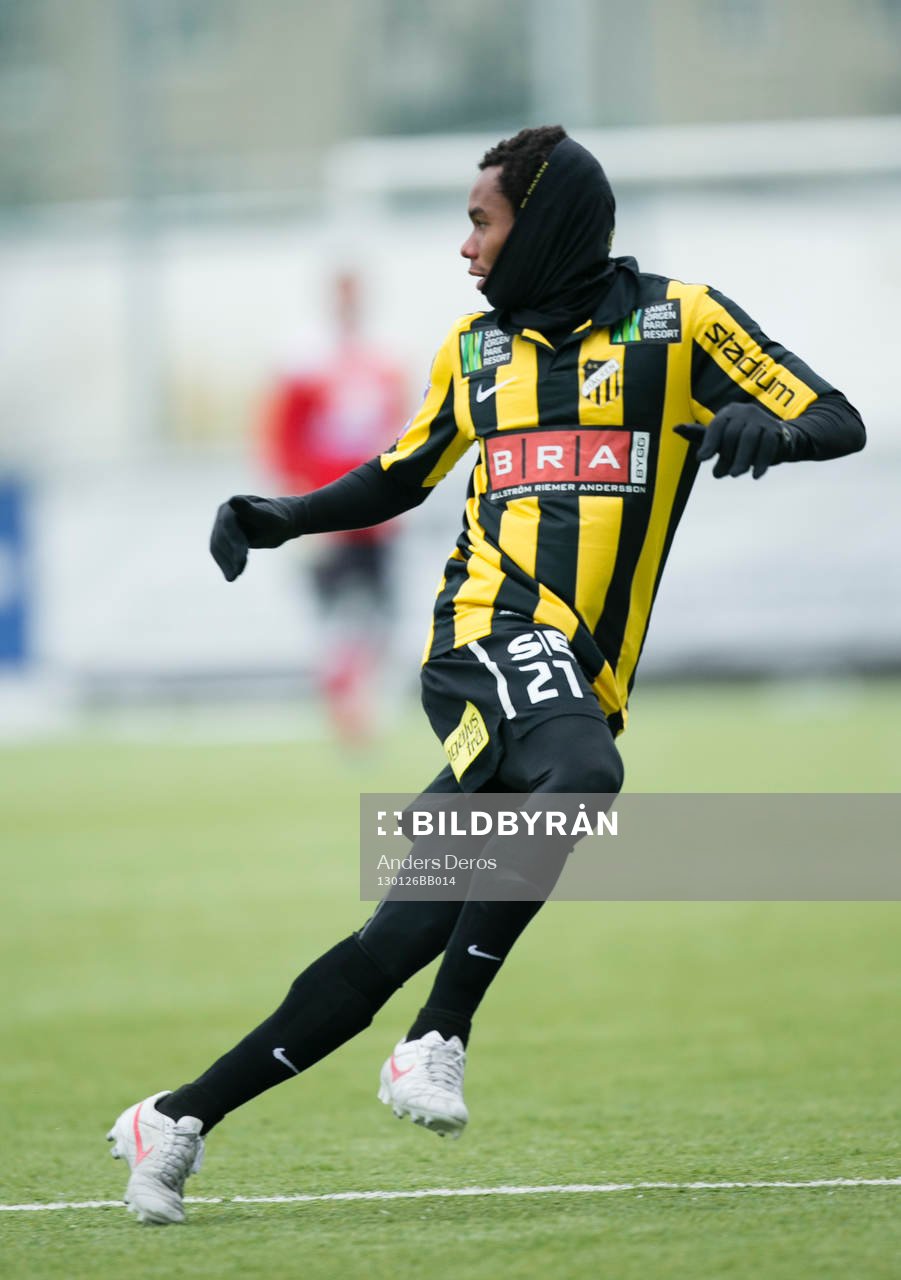 Fotboll, Träningsmatch, Gais-BK Häcken. Nasiru Mohammed