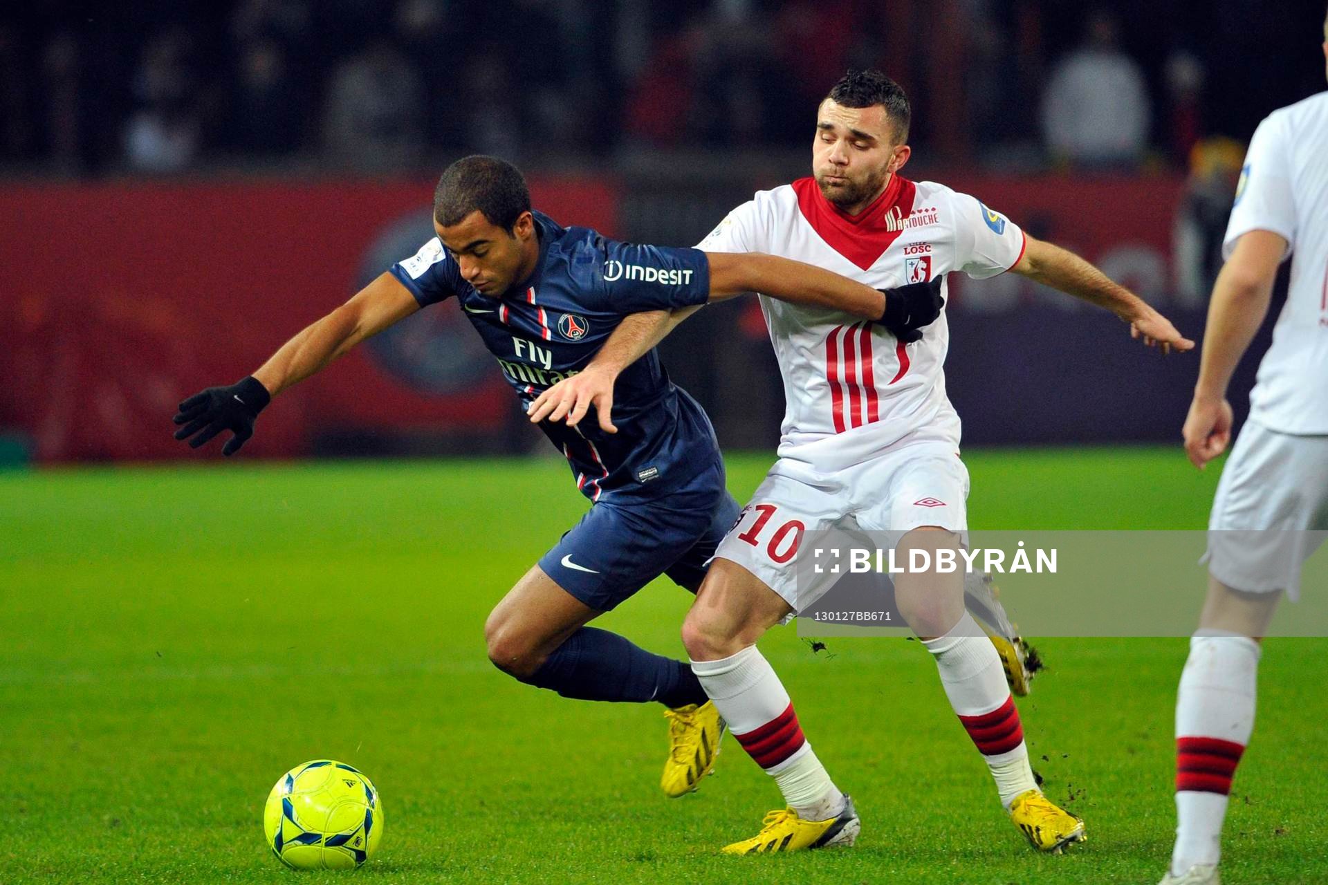 LUCAS MOURA / Marvin MARTIN - 27.01.2013 - PSG / Lille -