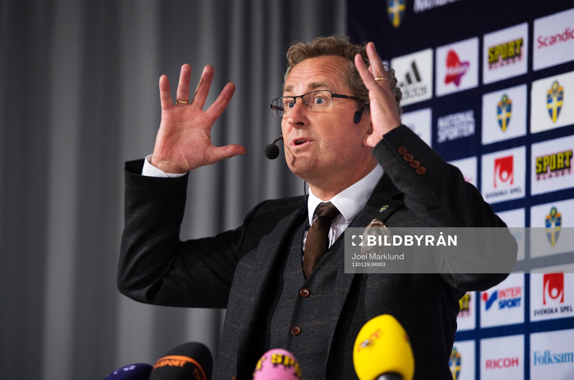 Erik Hamrén, förbundskapten Sverige, presenterade