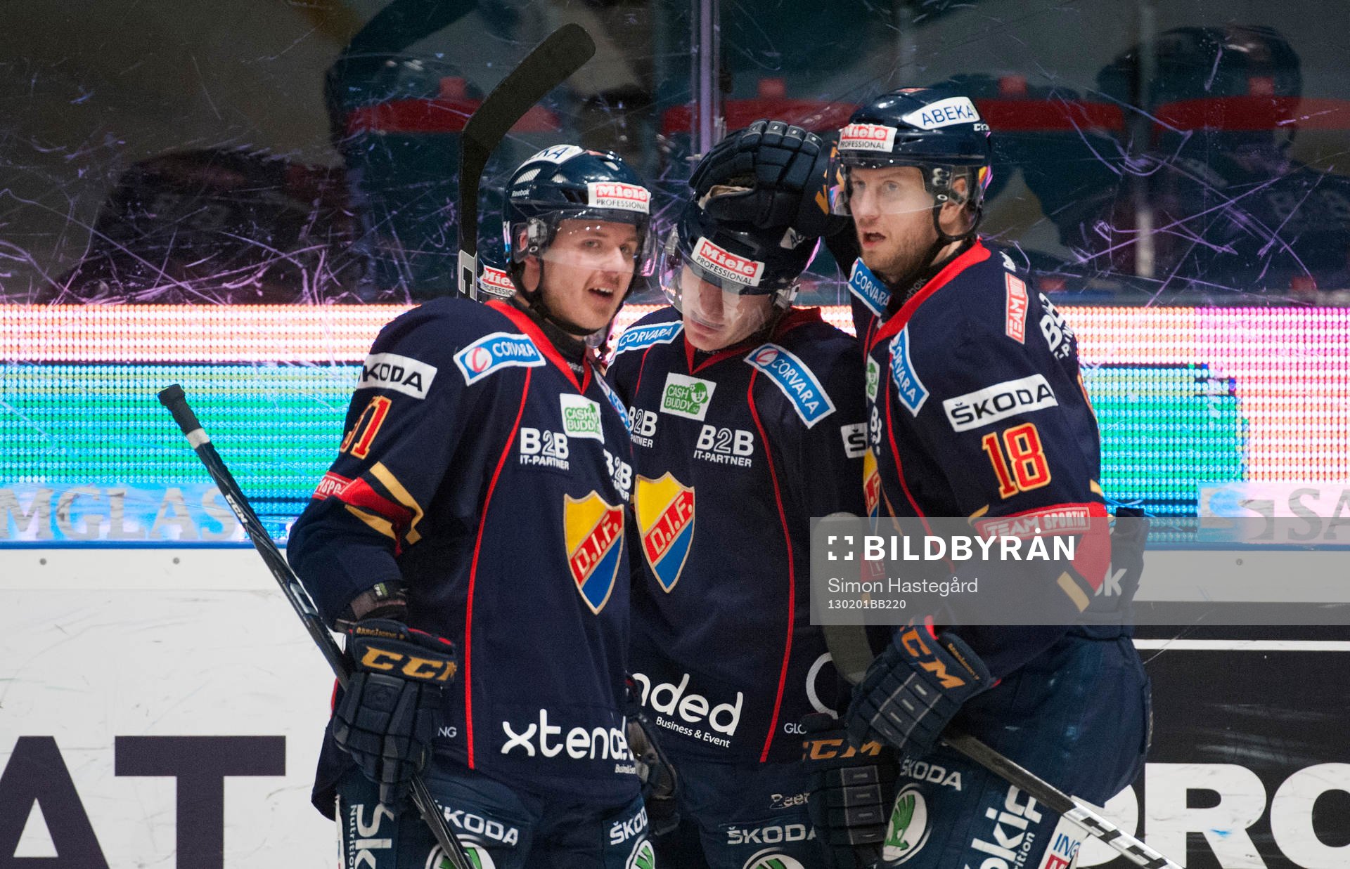 jubel då Henrik Eriksson, Djurgården, gjort mål