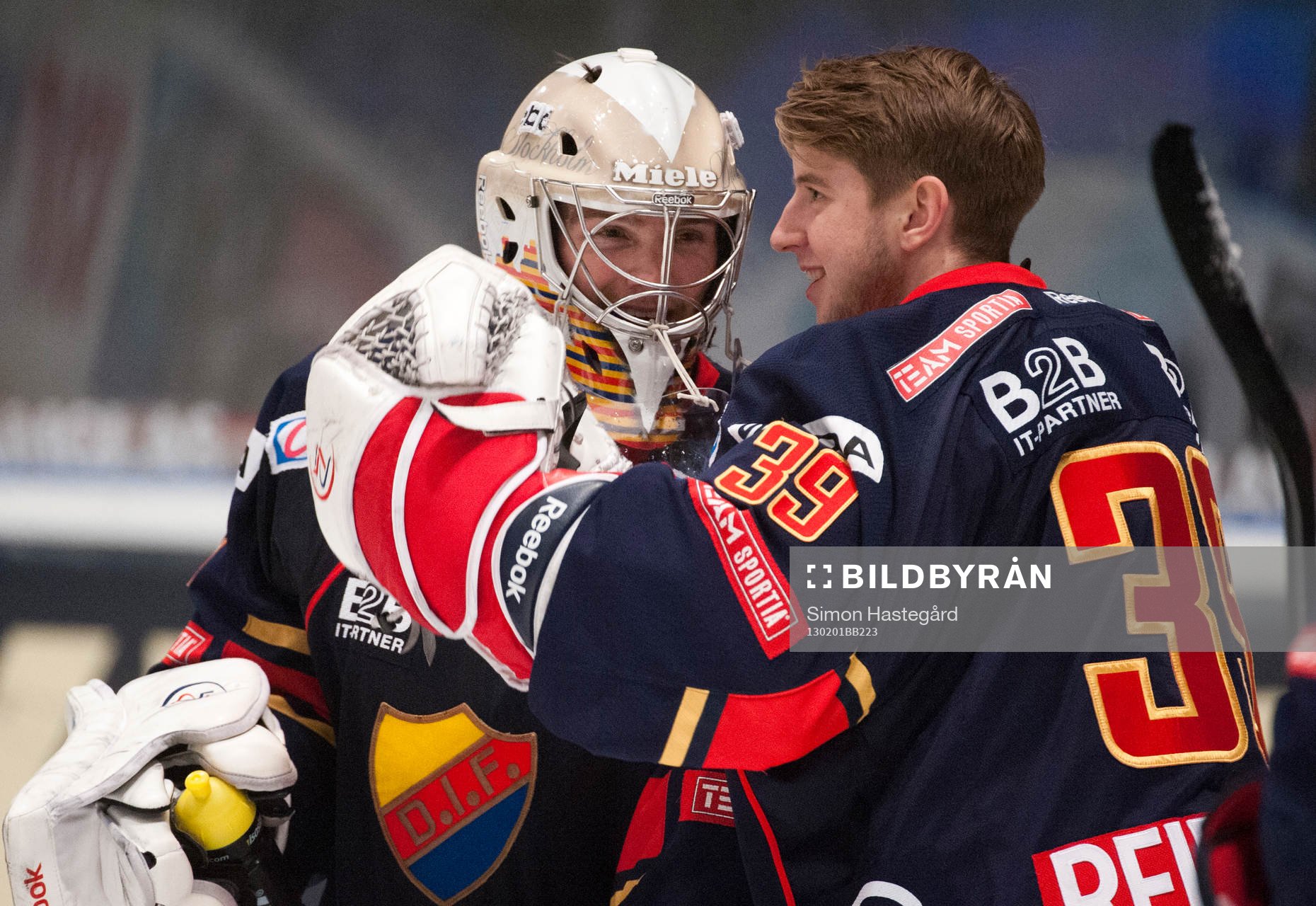 Chet Pickard, målvakt, Djurgården, och Adam Reideborn,