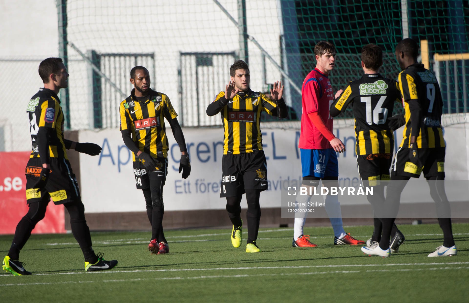 Fotboll, Träningsmatch, Örgryte - Häcken: Moestafa El Kabir gör 1-0 för Häcken, jubel