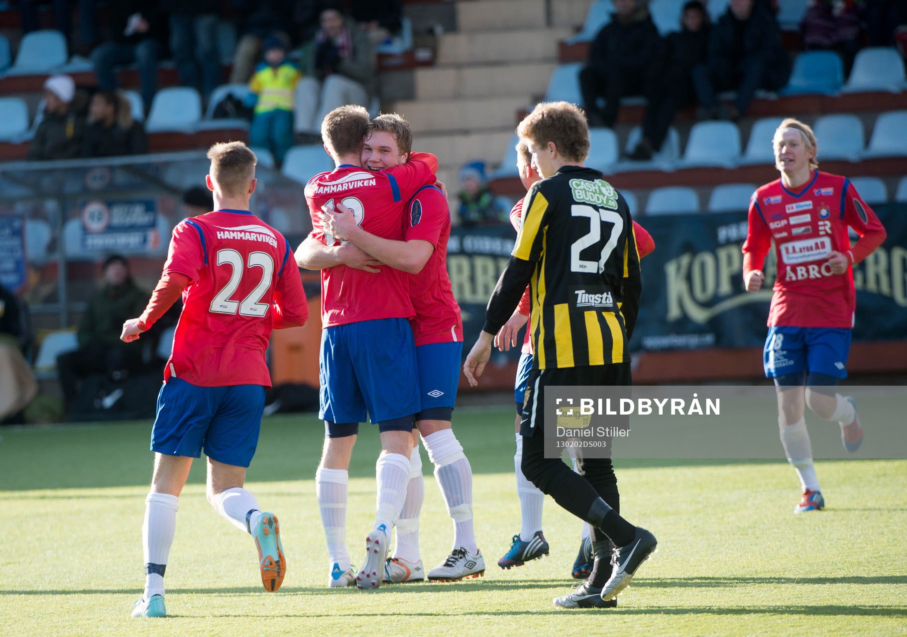 Oskar Wallén gör 1-1 för Örgryte, jubel