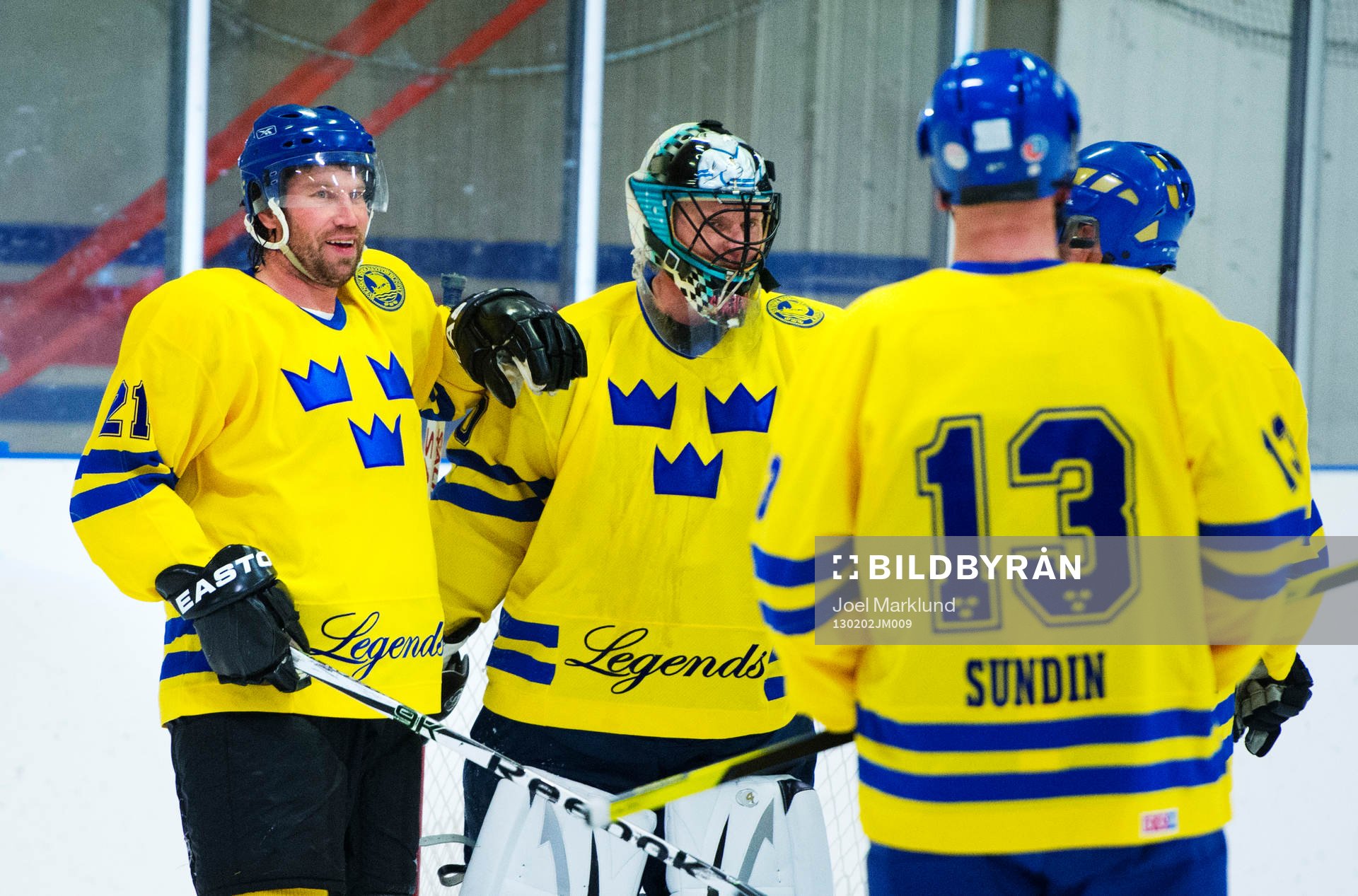 Peter Forsberg och Åke Lilljebjörn, målvakt