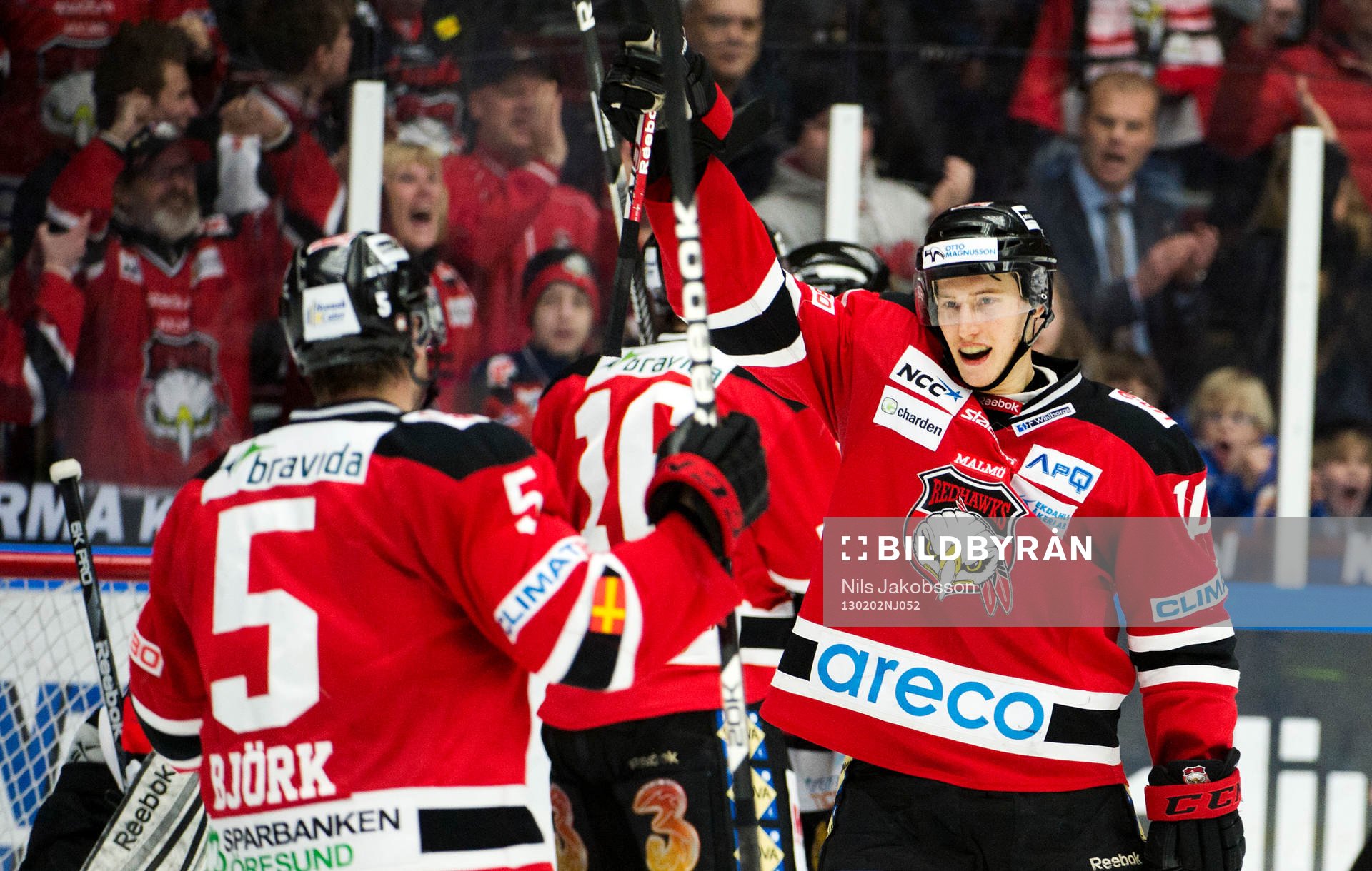 Johan Björk, Robin Alvarez, Malmö Redhawks, jublar