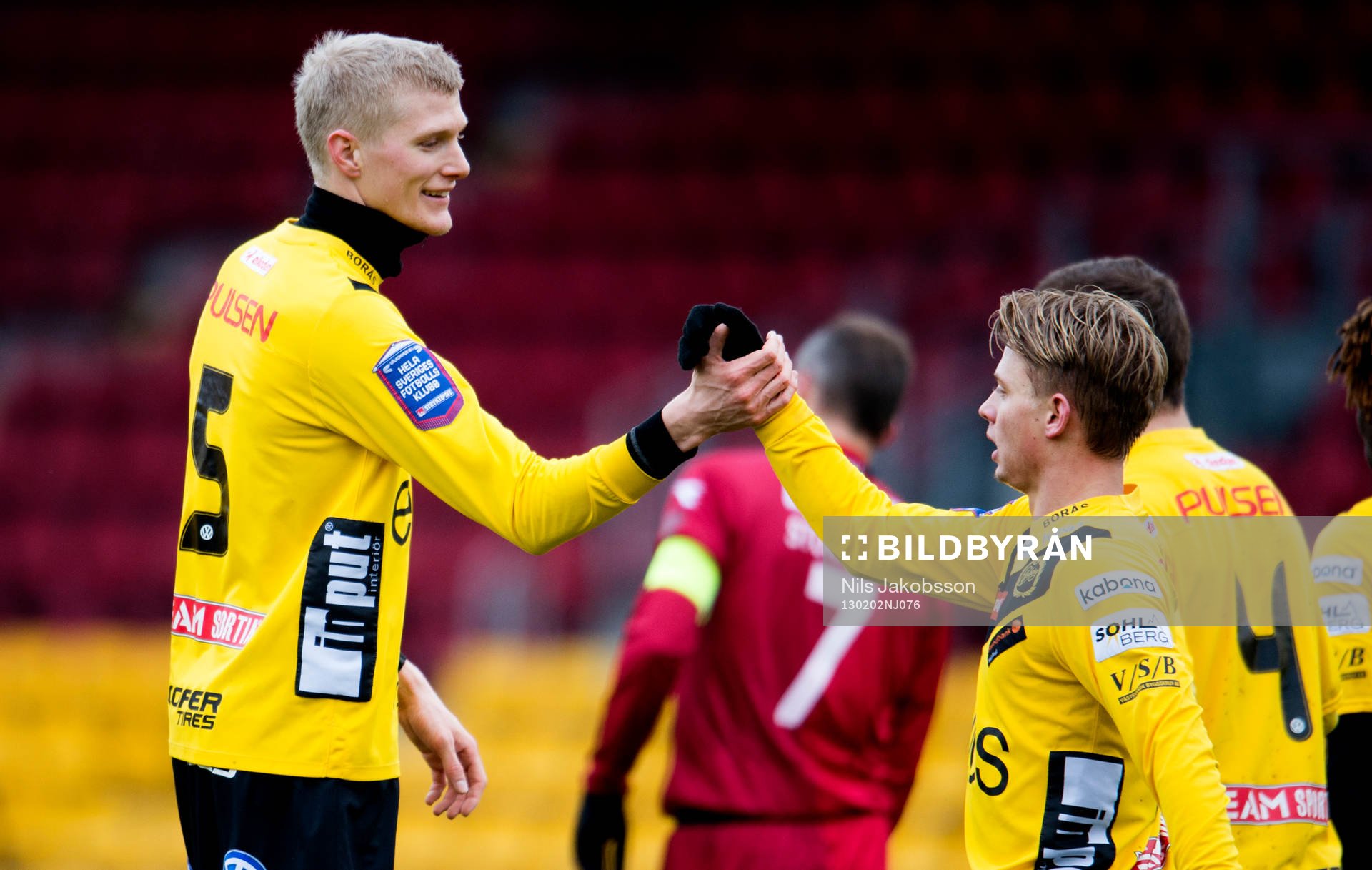 Fotboll, allsvenskan, träningsmatch, FC Nordsjaelland - Elfsborg: Tom Söderberg, Simon Hedlund, Elfsborg.