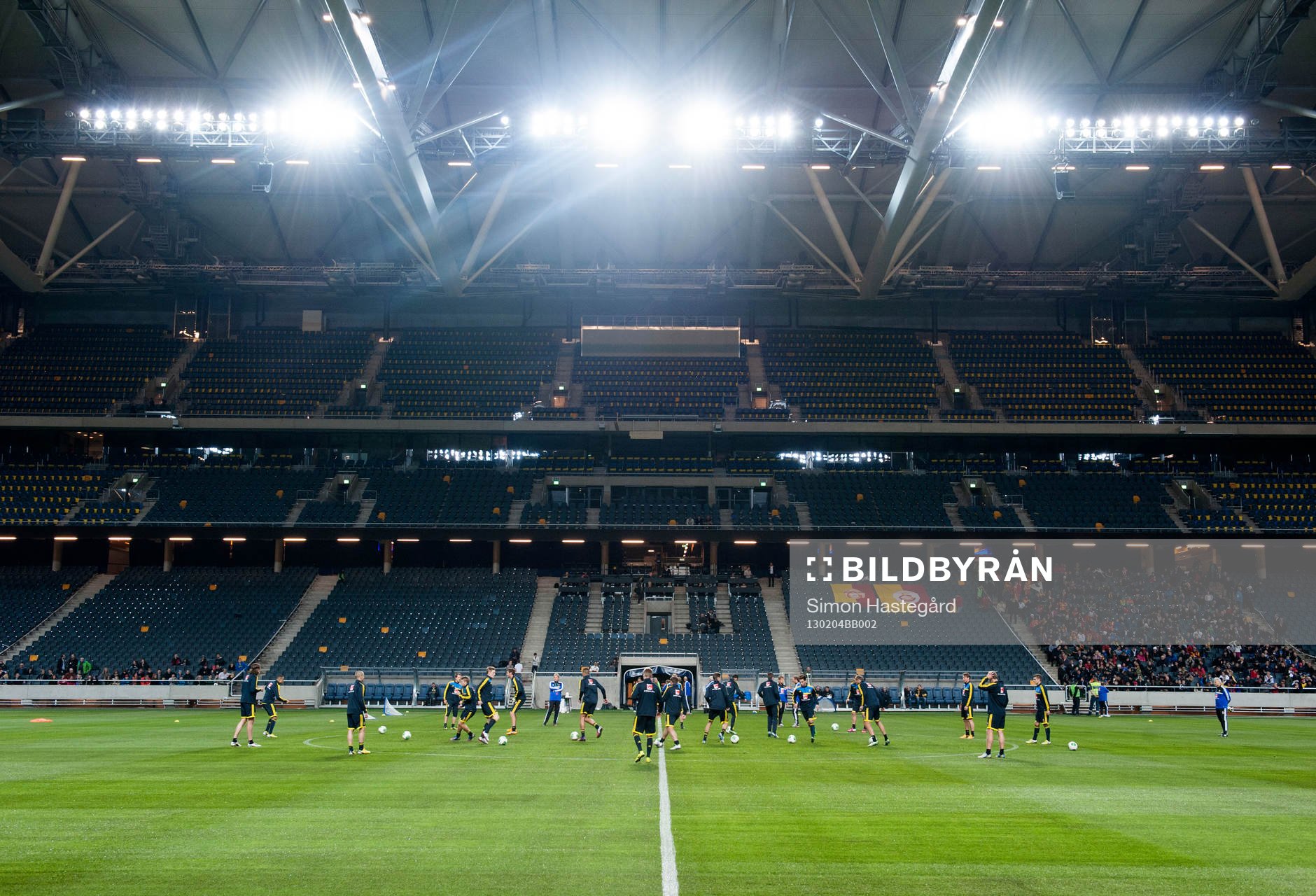 Sverige tränar på Friends Arena