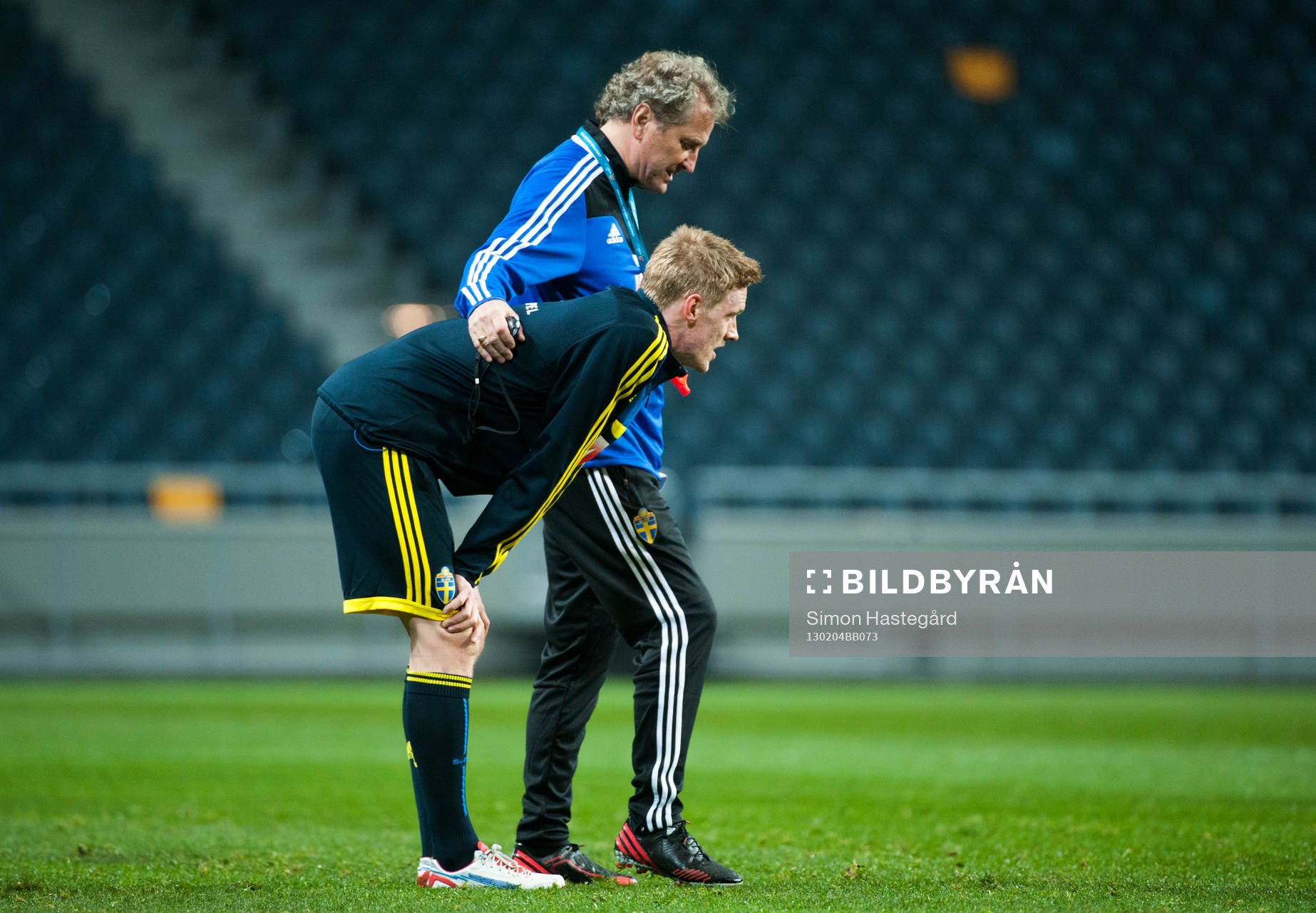Sverige tränar på Friends Arena