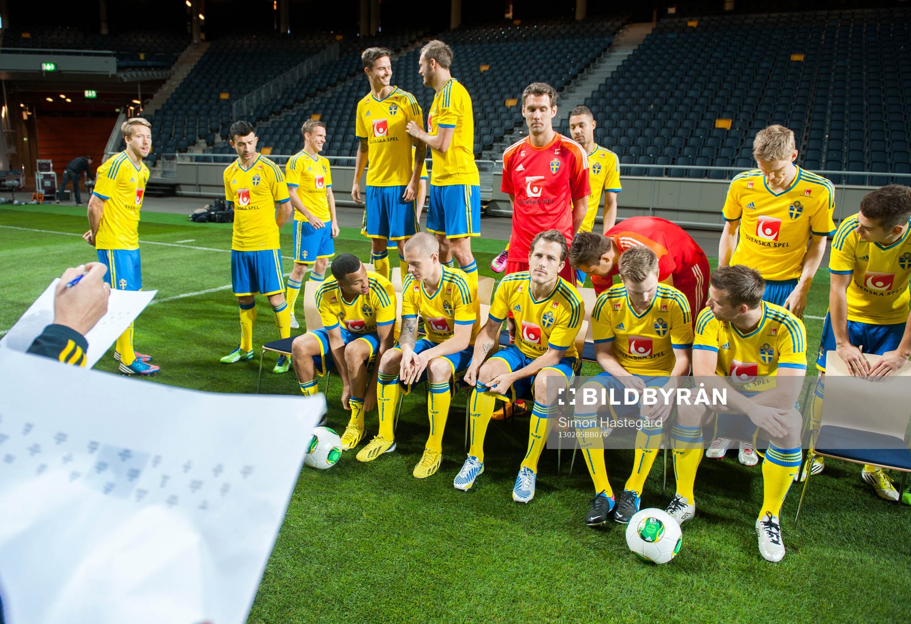 Fotboll, Sverige, Fotografering och träning på Friends