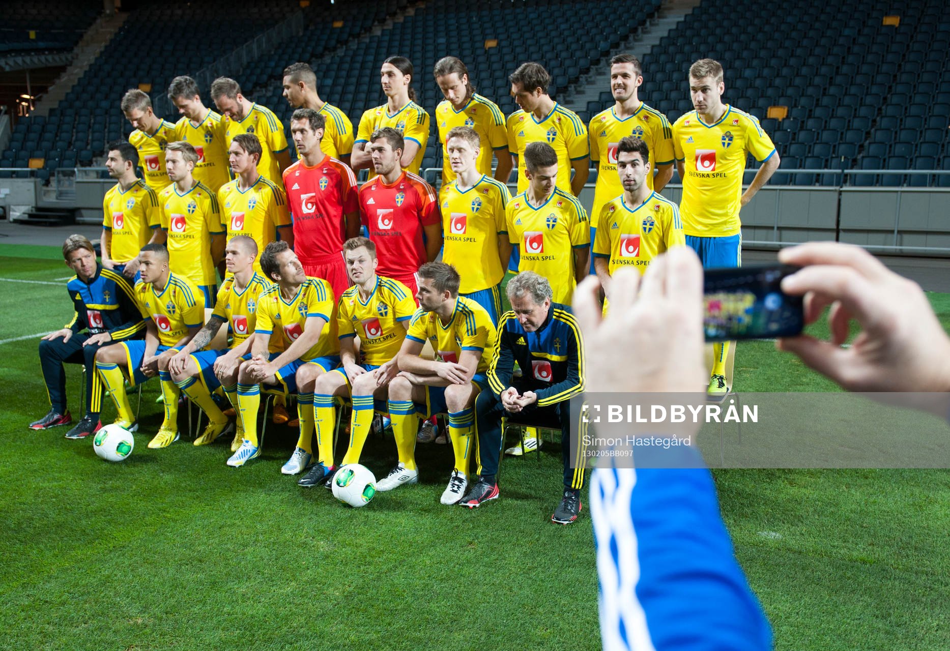 Fotboll, Sverige, Fotografering och träning på Friends