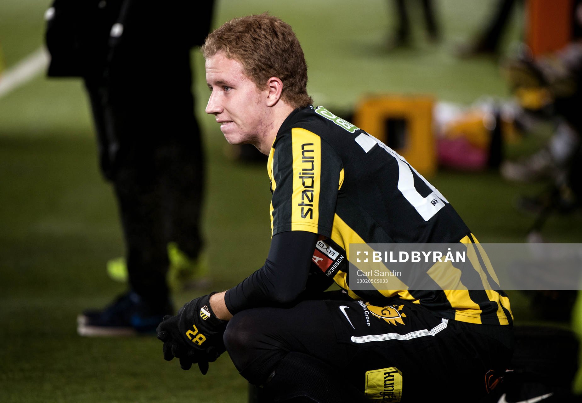 Samuel Gustafson, Häcken, gör sig redo att bytas in