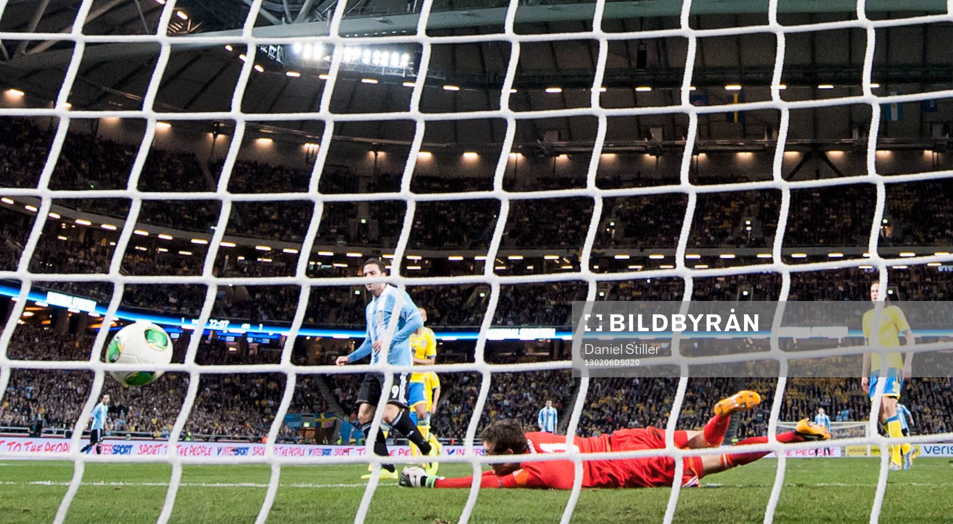 Gonzalo Higuain, Argentina, gör 1-3 bakom Andreas