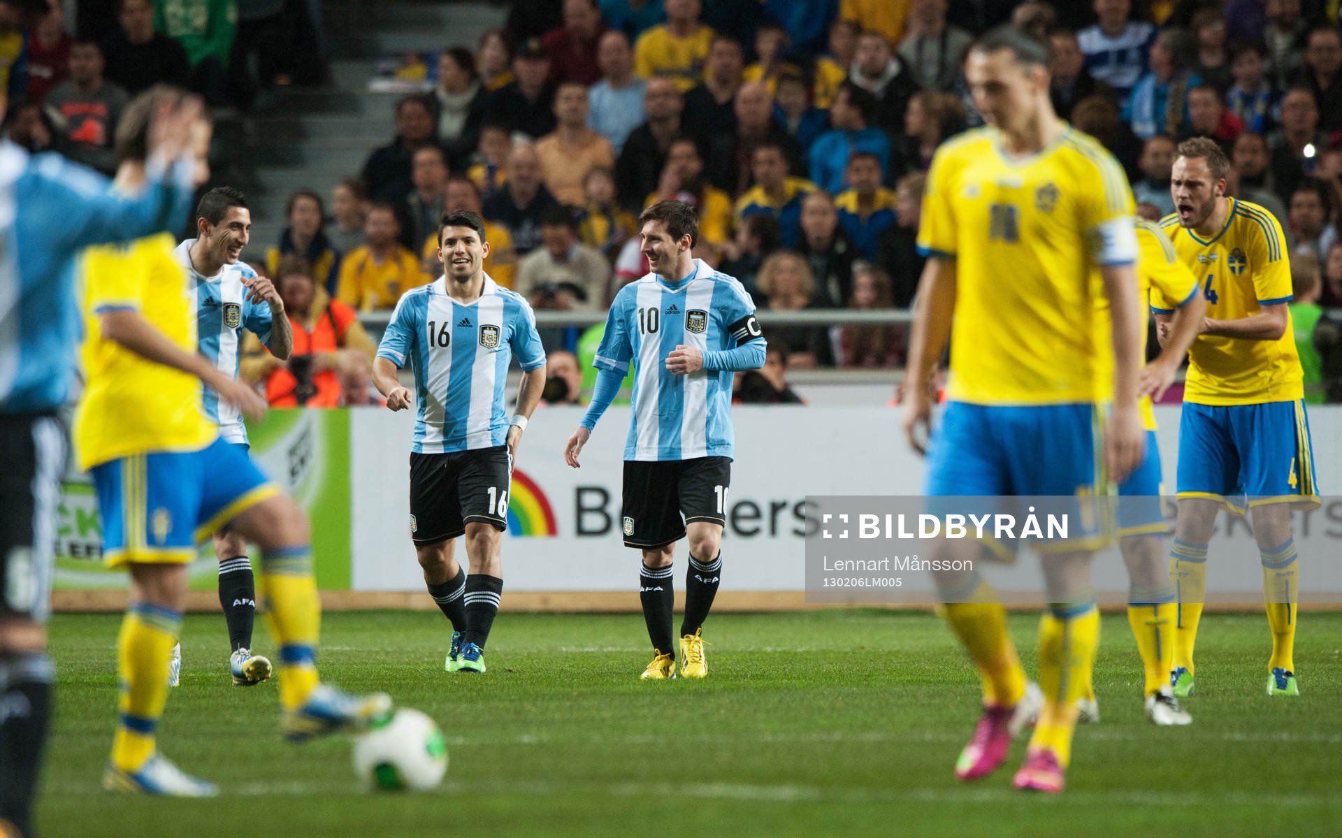 Mål igen, Sergio Aguero och Lionel Messi, Argentina,