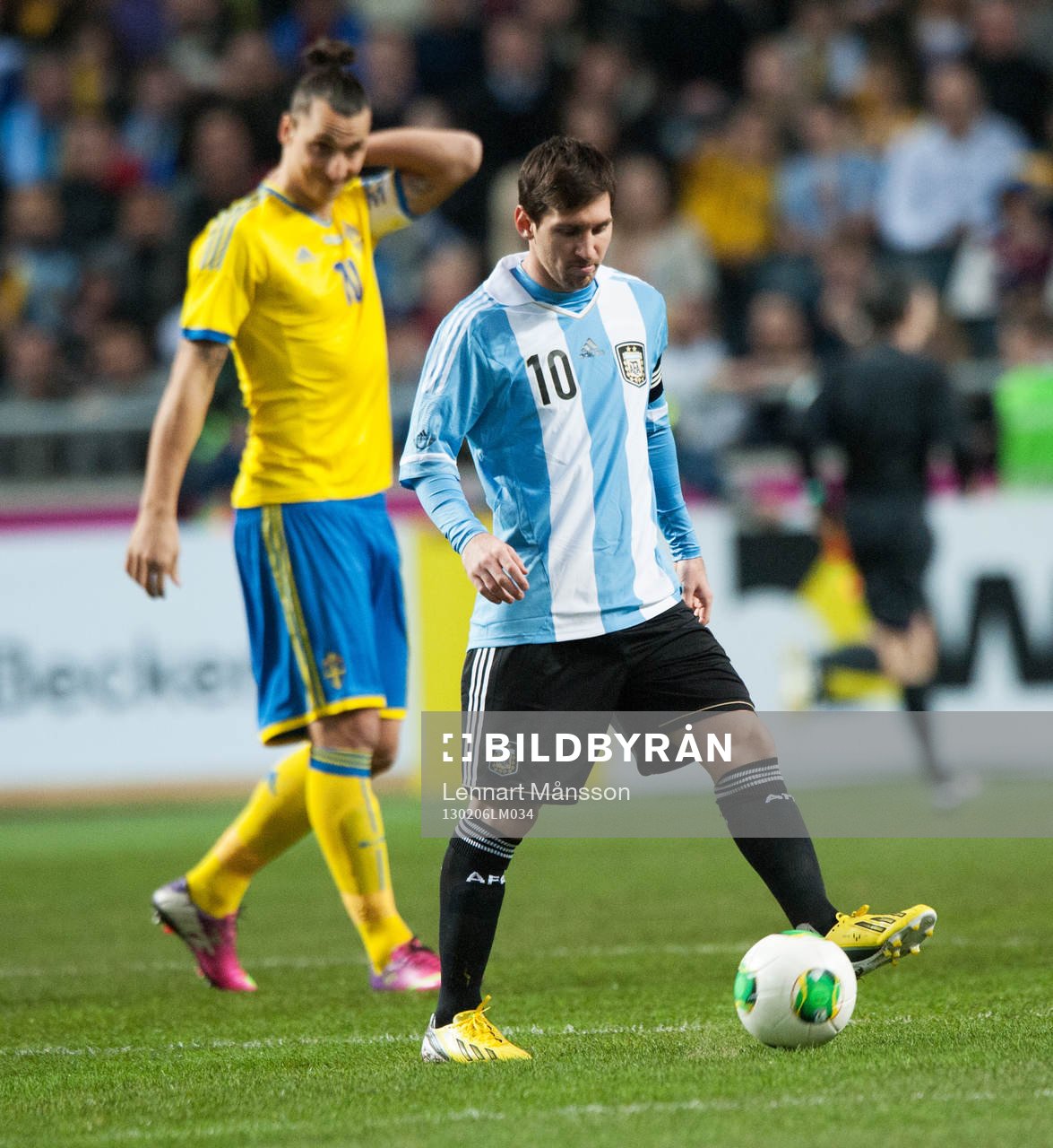 Lionel Messi, Sverige och Zlatan Ibrahimovic, Sverige