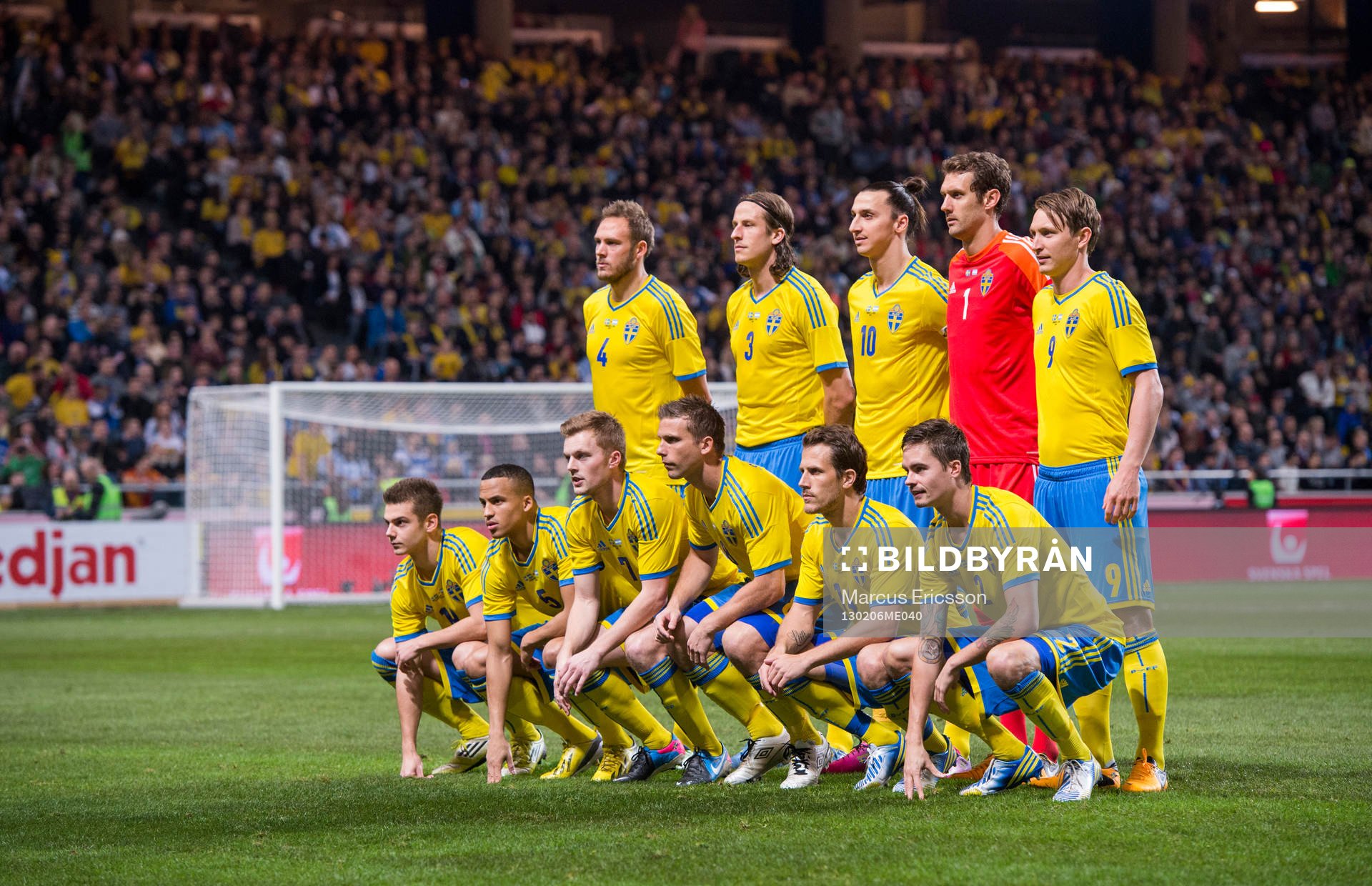 Lagbild Sverige. Andreas Granqvist, Jonas Olsson, Zlatan