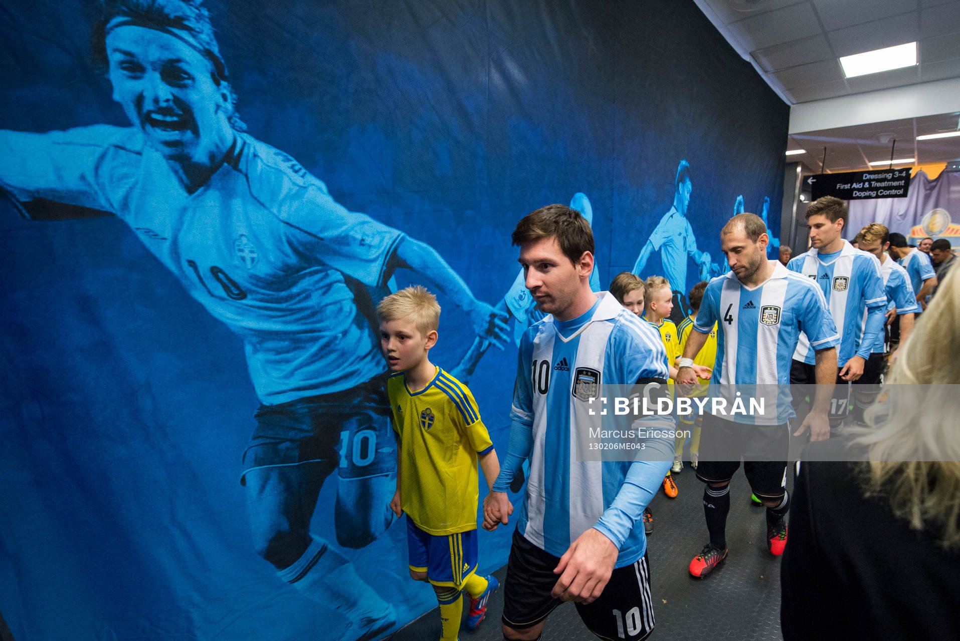 Lionel Messi, Argentina i spelargången innan matchen