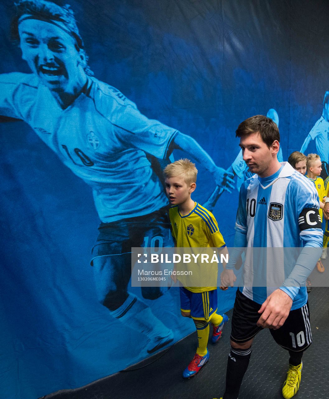 Lionel Messi, Argentina i spelargången innan matchen