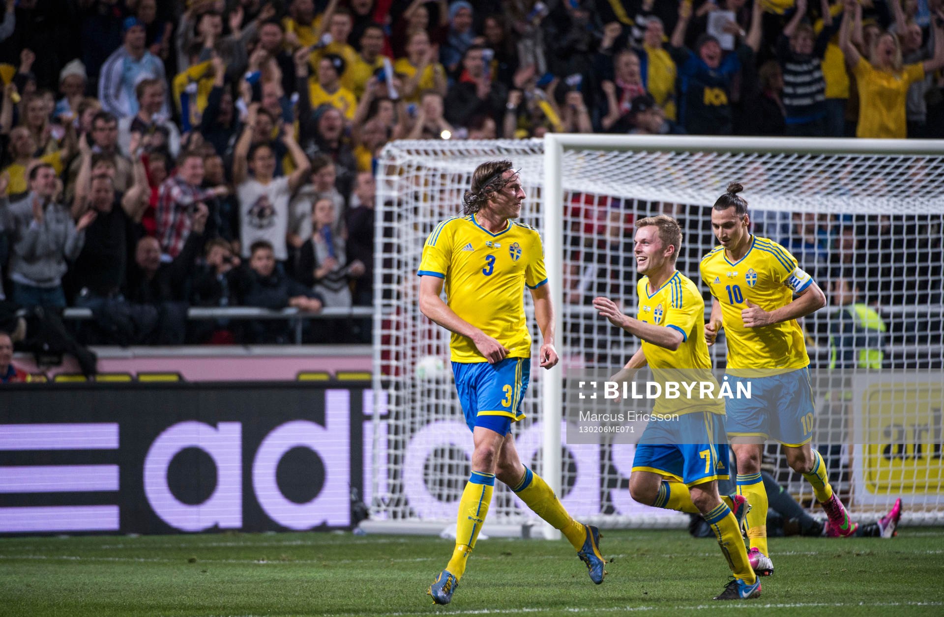 Jonas Olsson, Sebastian Larsson och Zlatan Ibrahimovic