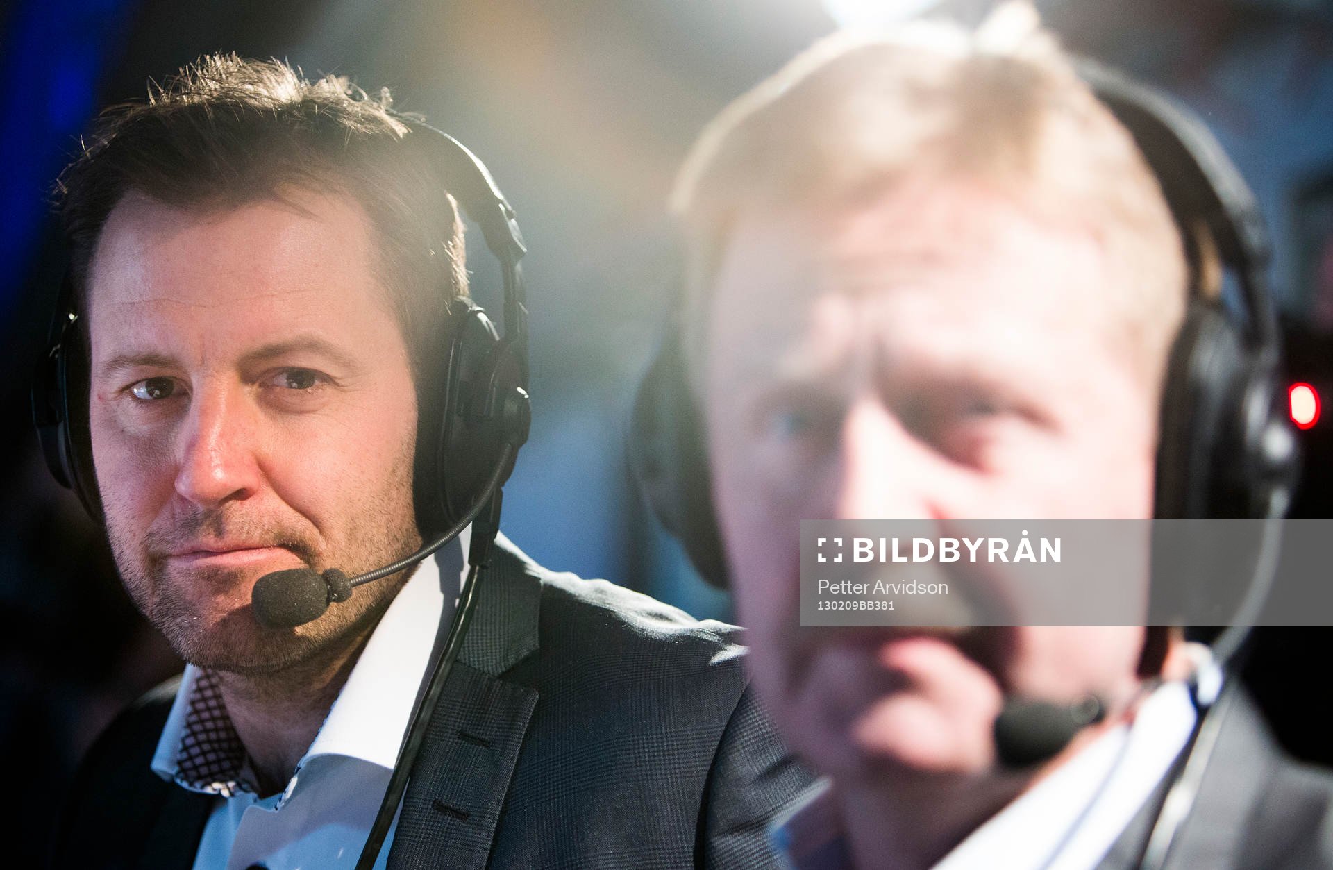 Mikael Renberg, SVT, i förgrunden, Staffan Lindeborg, SVT