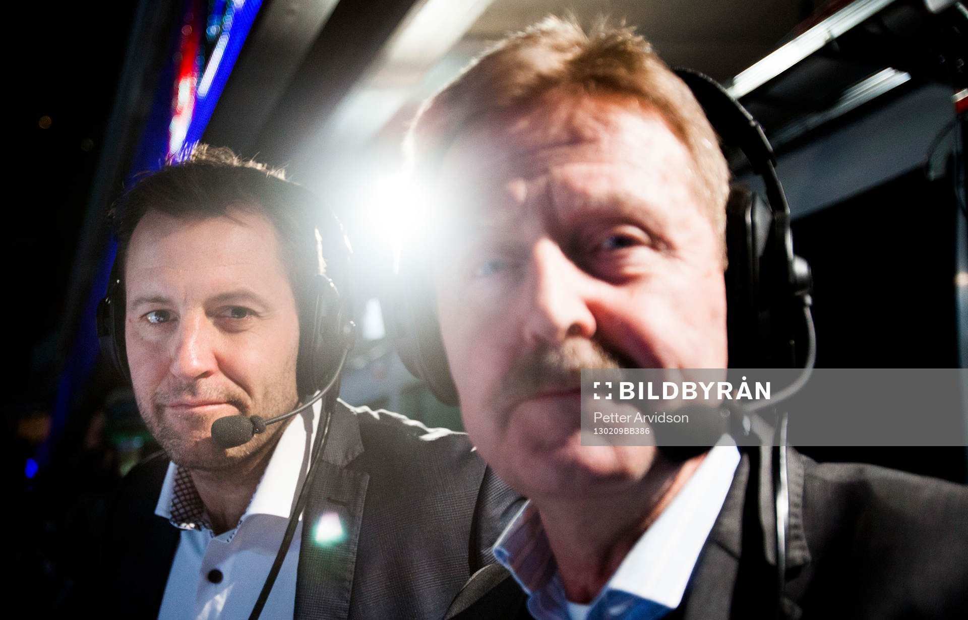 Mikael Renberg, SVT, i förgrunden, Staffan Lindeborg, SVT