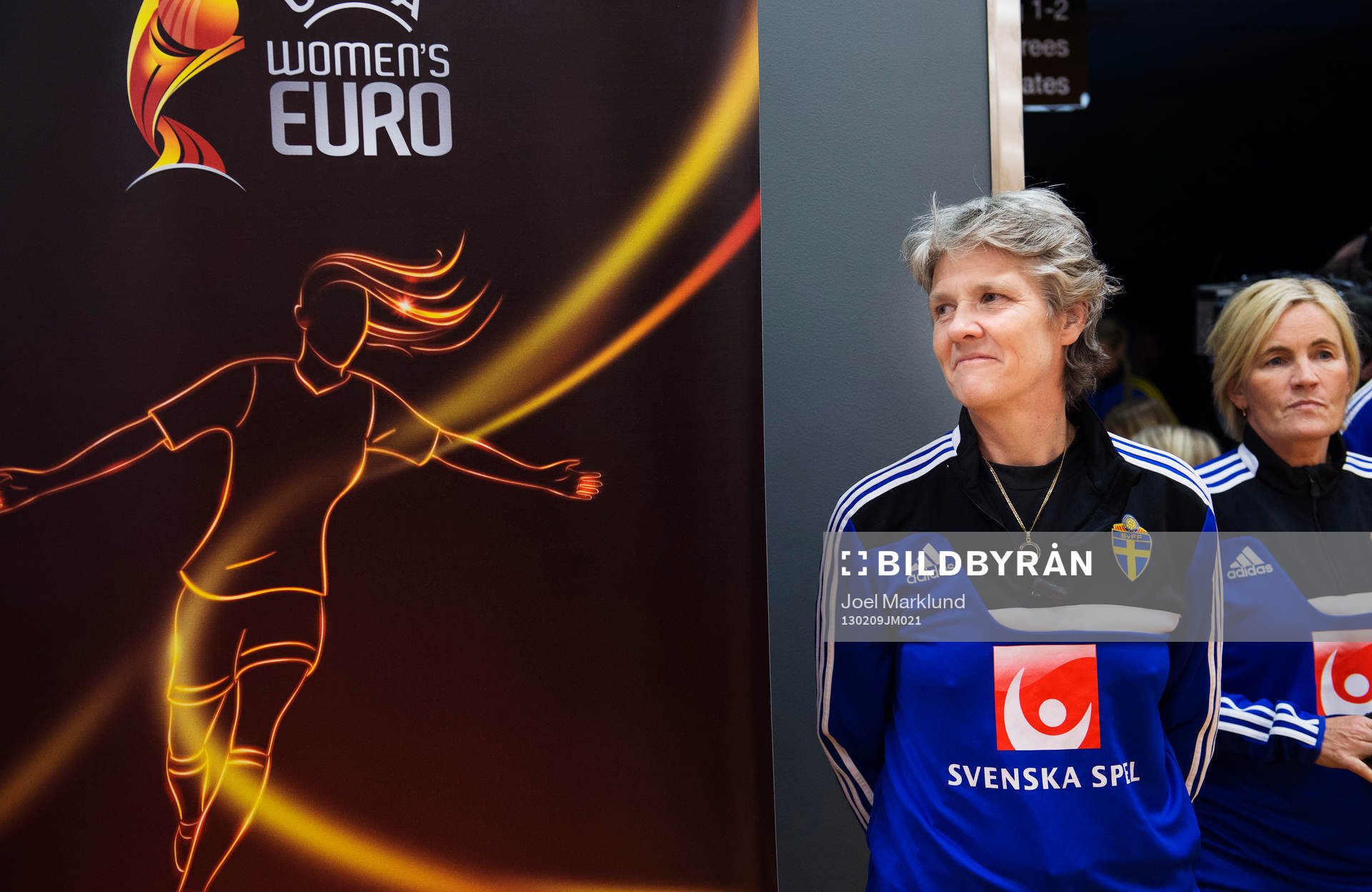 Pia Sundhage, förbundskapten, och Lilie Persson,