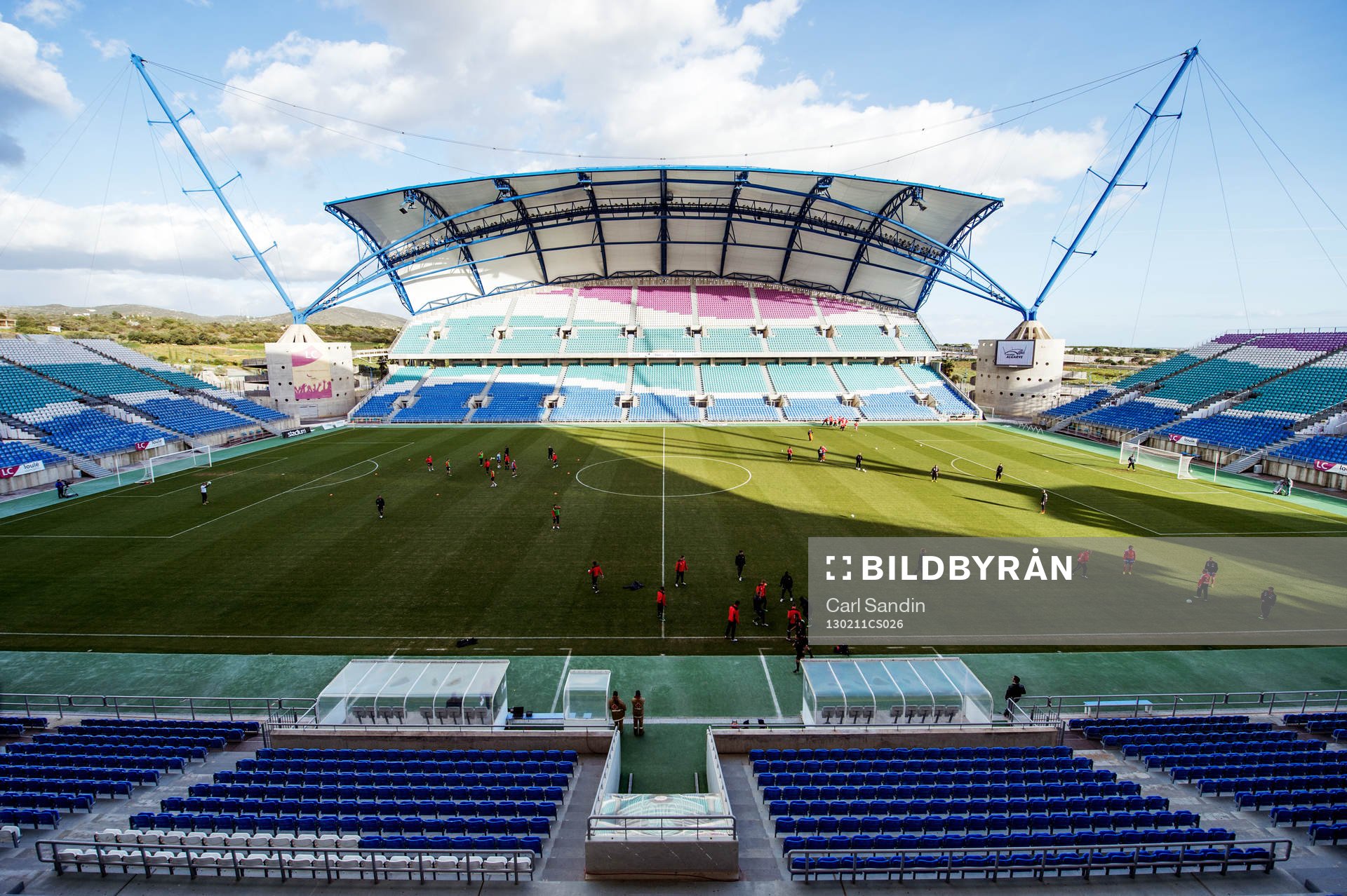Interiör överblick på Estadio Algarve