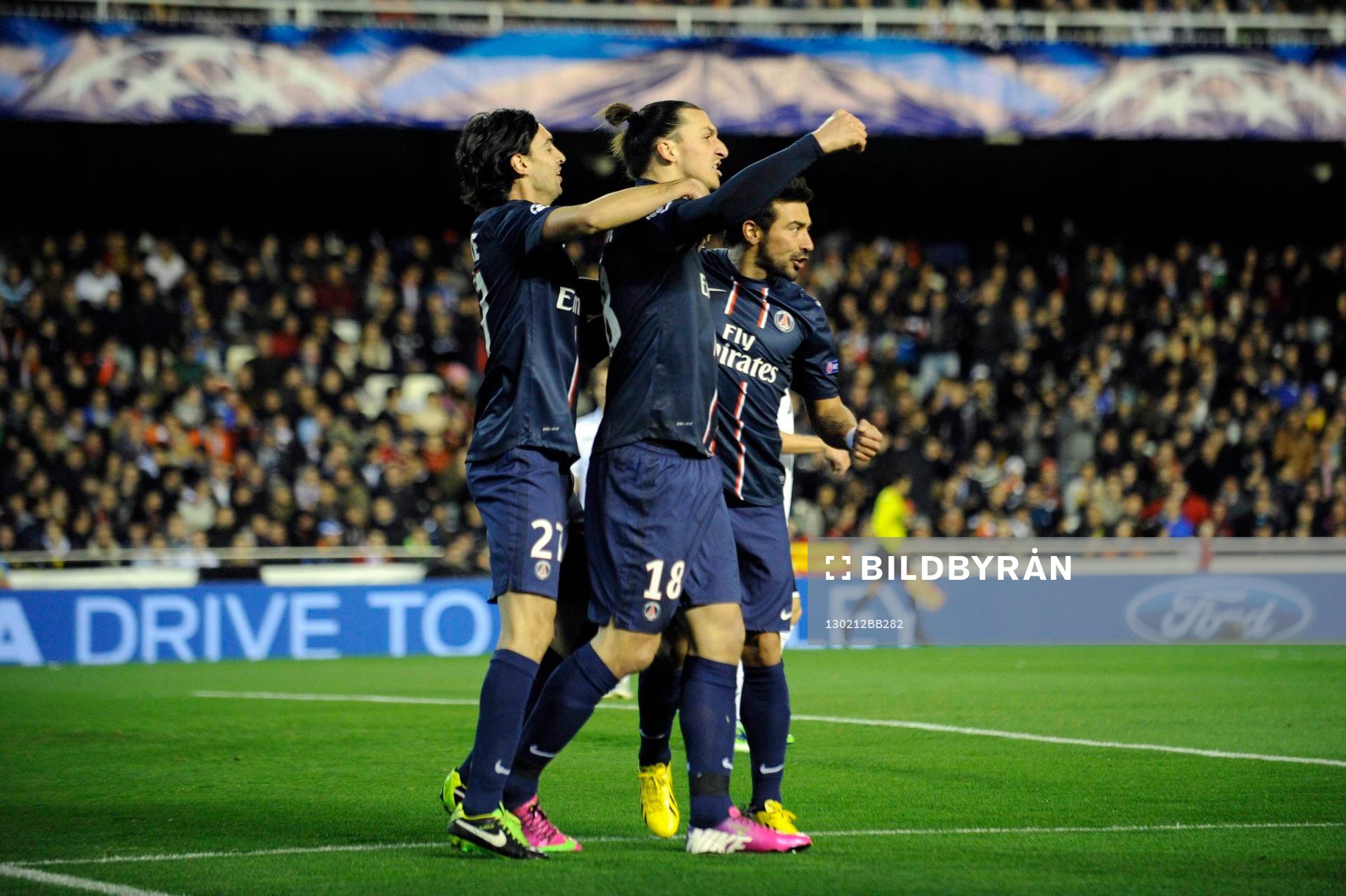 Joie PSG - Ezequiel LAVEZZI / Zlatan IBRAHIMOVIC -