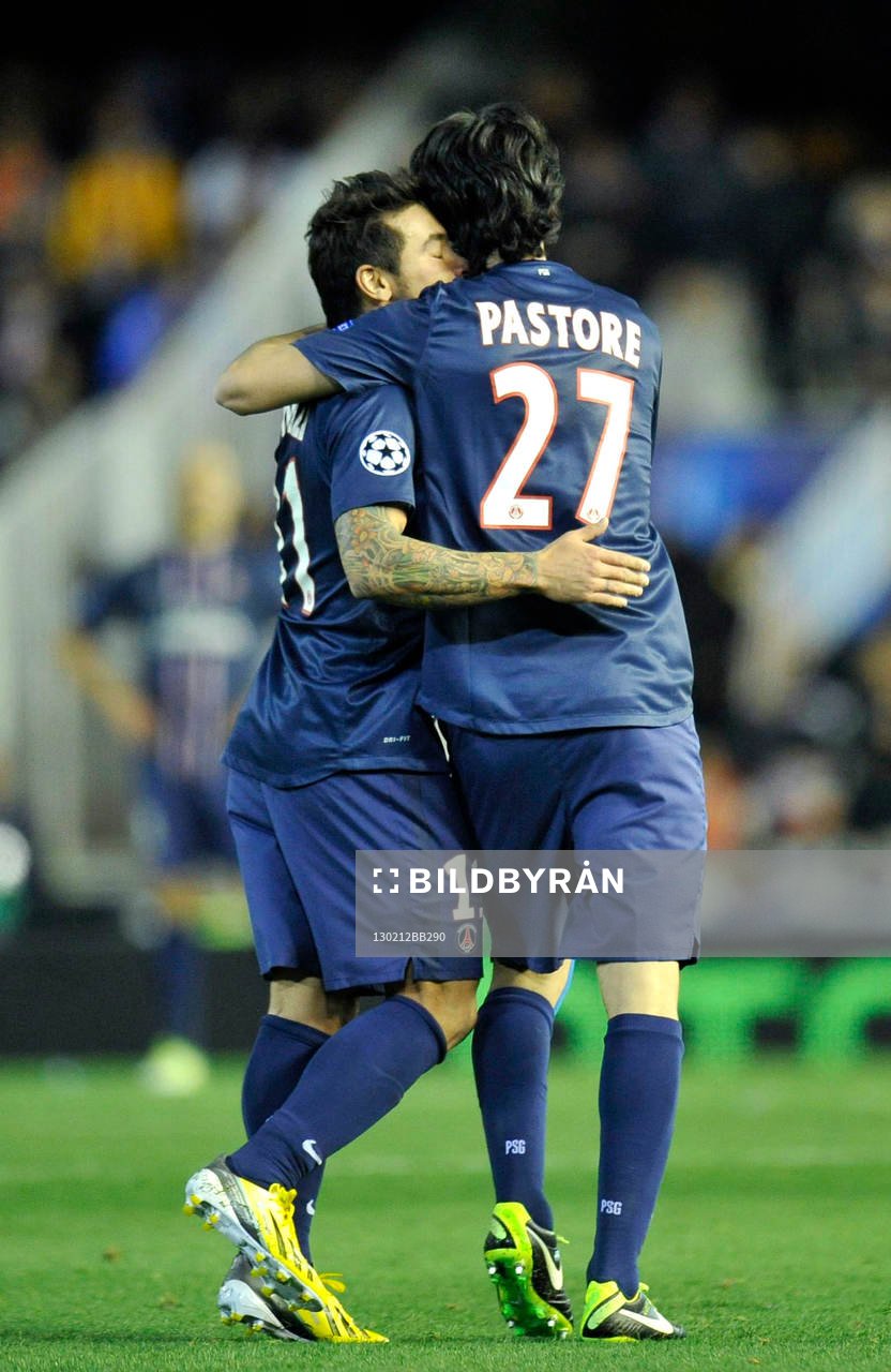Joie PSG - Ezequiel LAVEZZI / Javier PASTORE - 12.02.2013 -