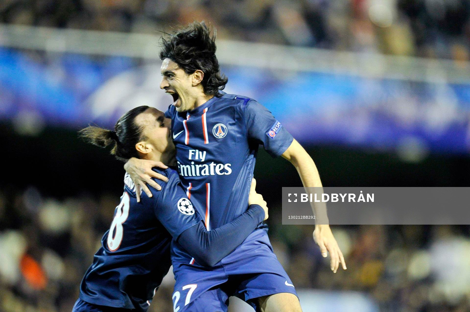 Joie PSG - Zlatan IBRAHIMOVIC / Javier PASTORE - 12.02.2013