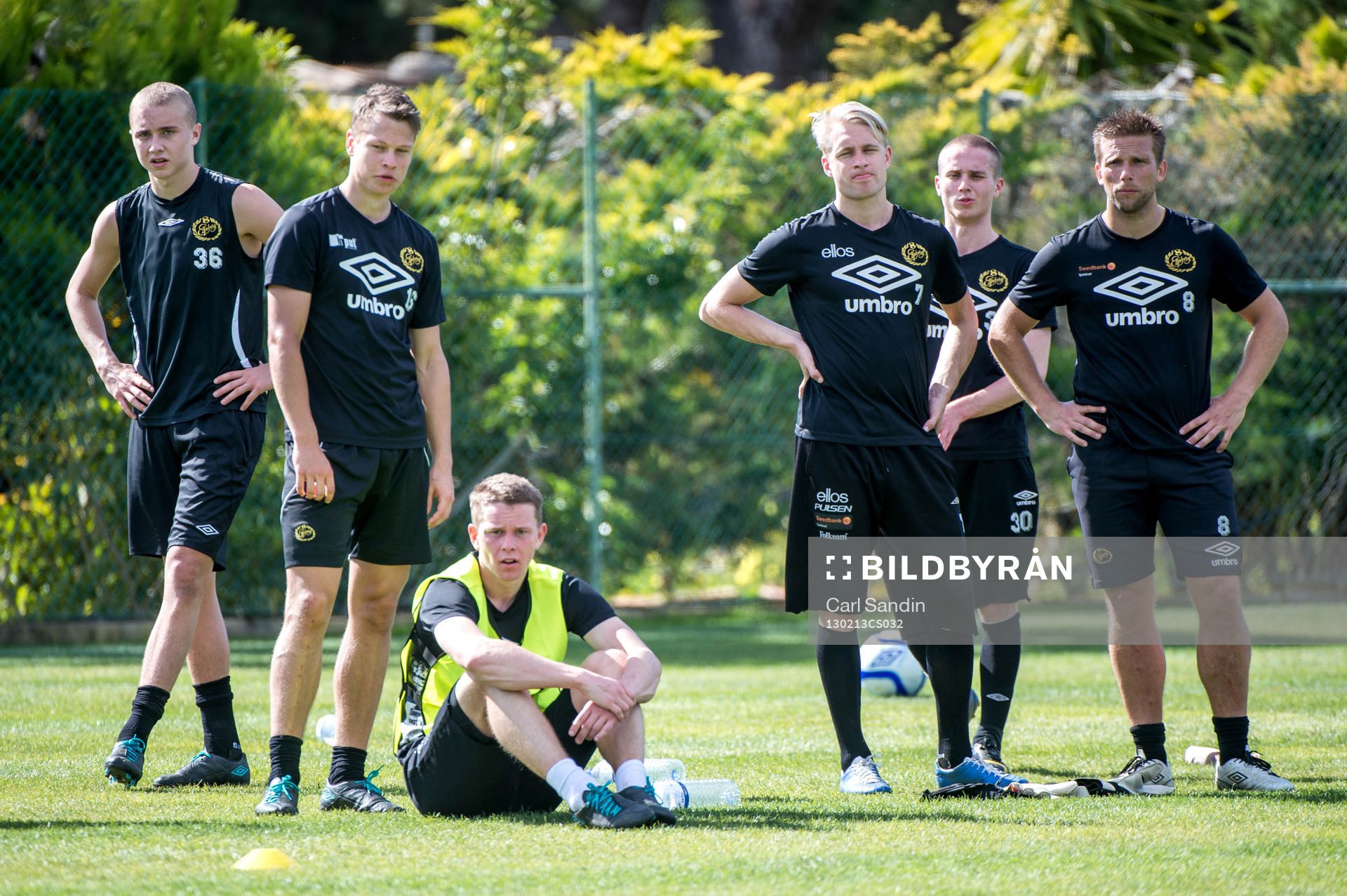 Fotboll, Atlantic Trophy, Träning, Elfsborg: Sebastian Holmén, Viktor Claesson, Anton Lans, Johan Larsson, Adam Lundqvist och Anders Svensson, Elfsborg.
