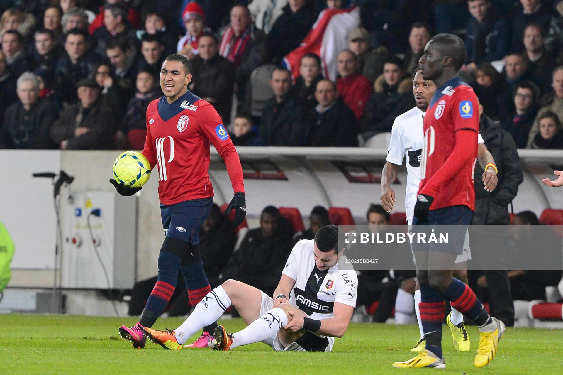 Blesure Romain ALESSANDRINI - 15.02.2013 - Lille / Rennes -