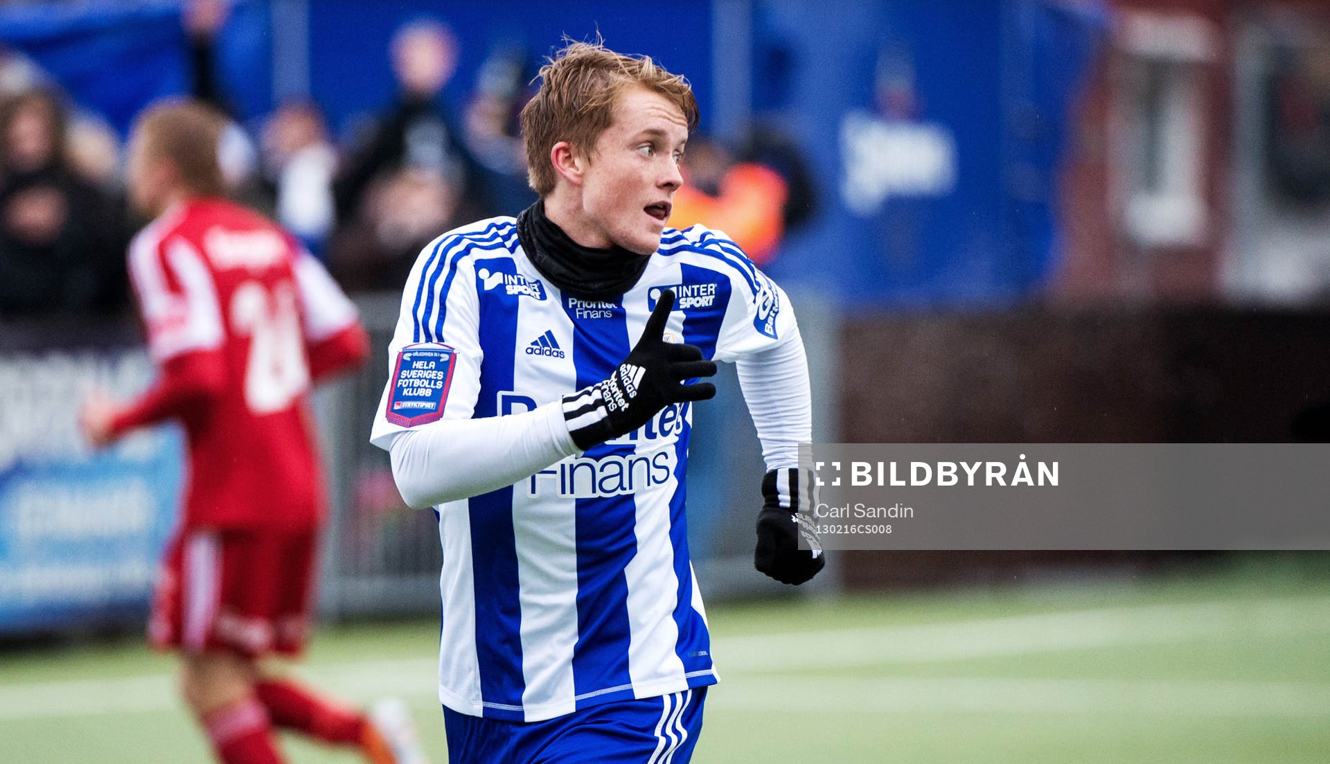 Fotboll, Träningsmatch, IFK Göteborg - Fredrikstad: Sam Larsson, IFK Göteborg, jublar efter att han gjort 2-1.