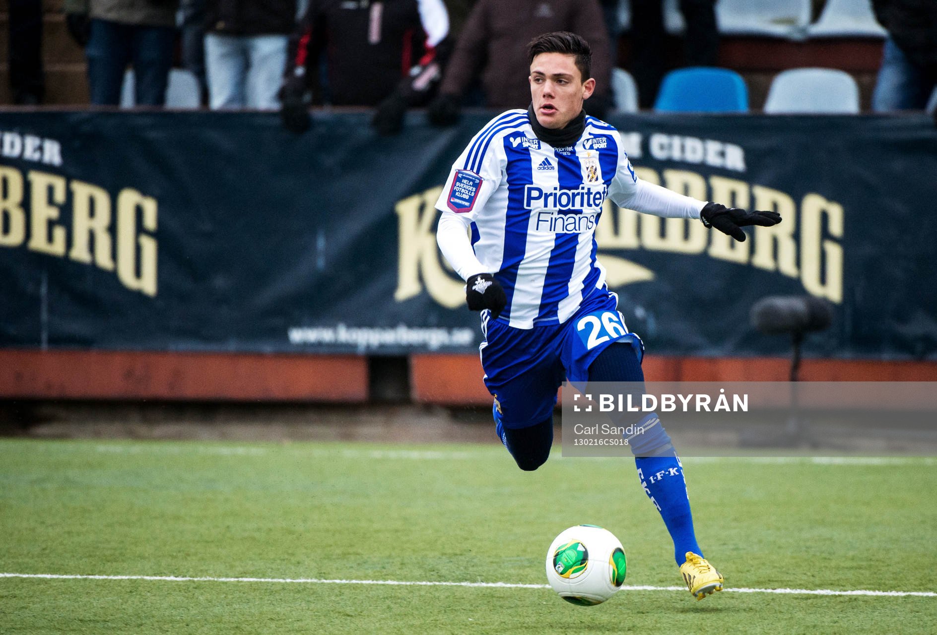 Fotboll, Träningsmatch, IFK Göteborg - Fredrikstad: David Moberg Karlsson, IFK Göteborg.