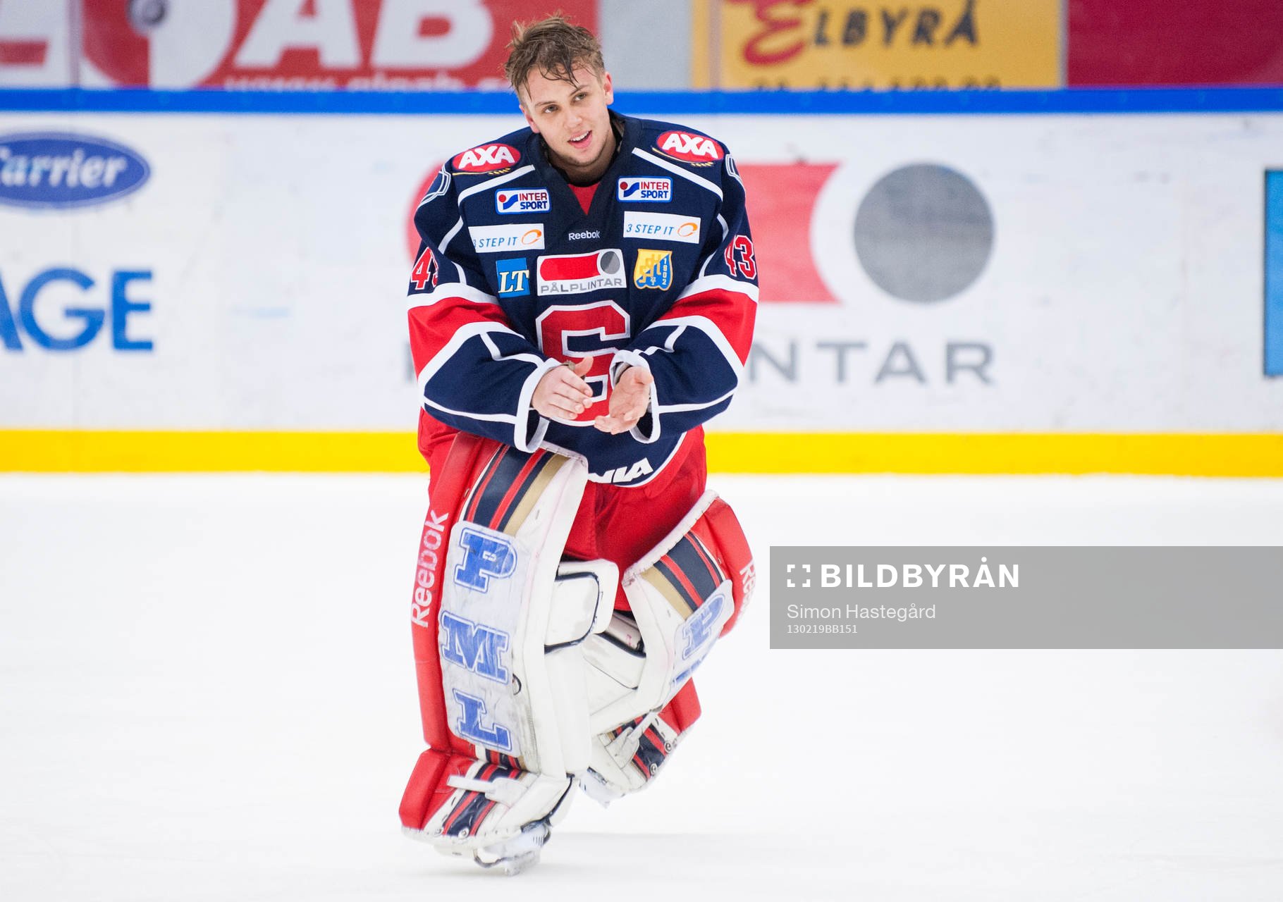 Sebastian Idoff, målvakt, Södertälje gjorde en dans för
