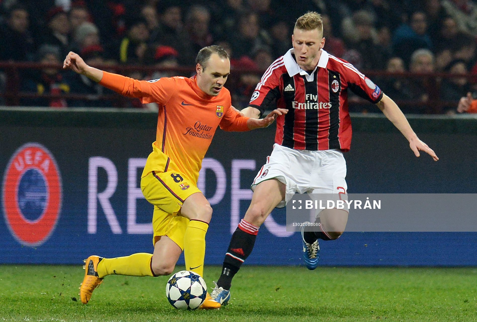 Andres Iniesta / Ignazio Abate - 20.02.2013  -  Milan AC /
