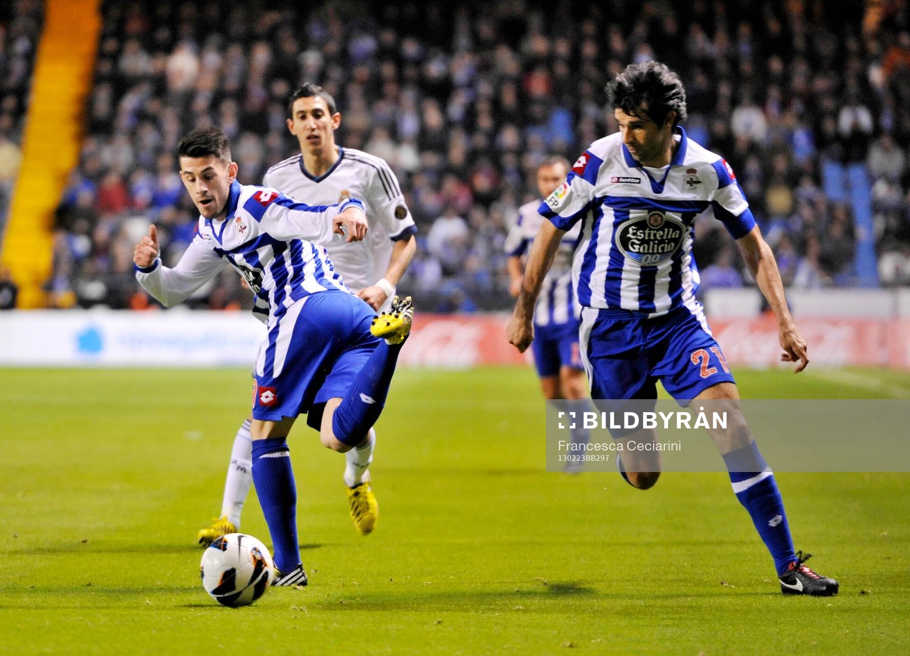 Pizzi, Angel Di Maria and Valeron - Deportivo La Coruna -