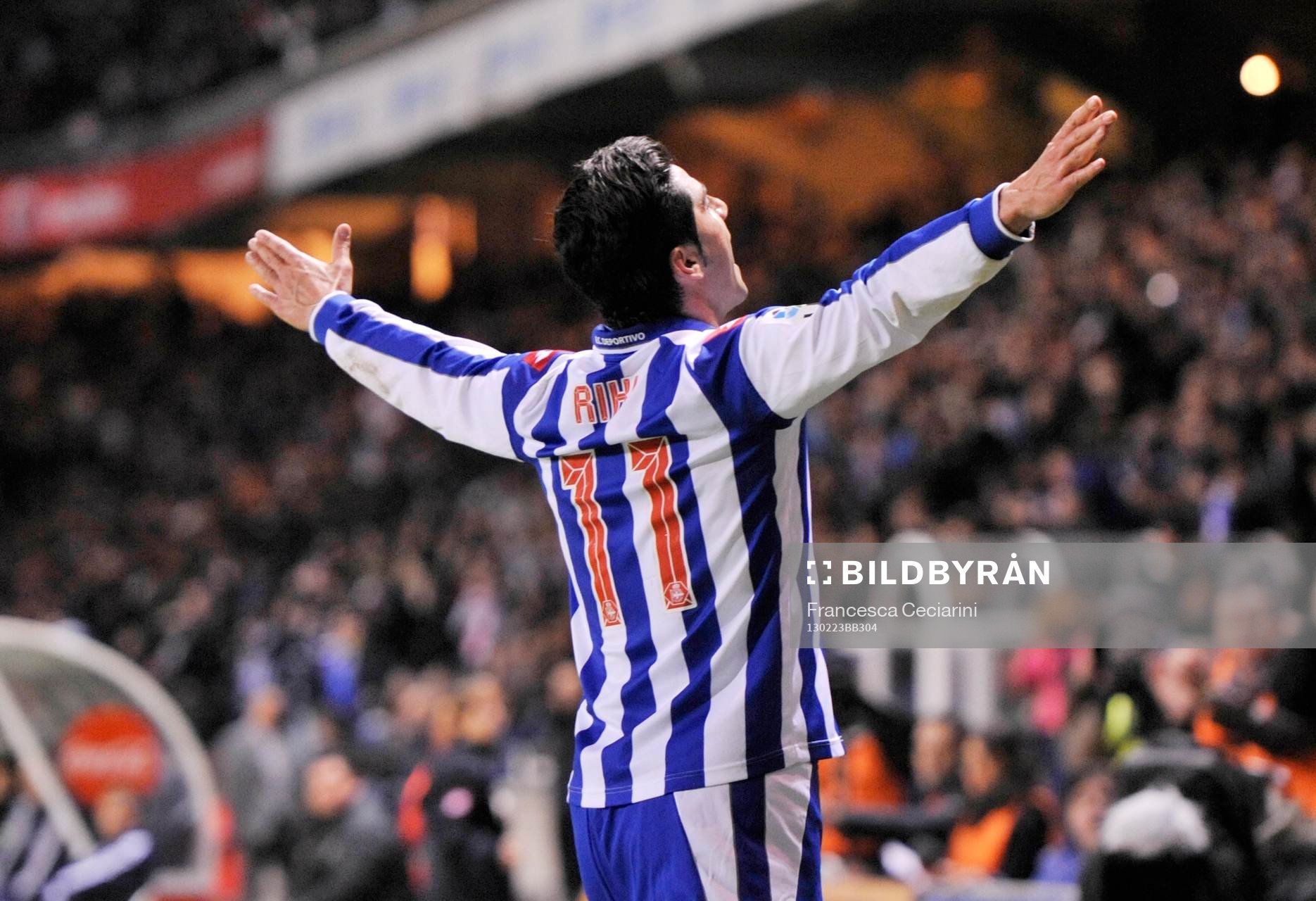 Riki celebrating his goal-Deportivo La Coruna - Real Madrid